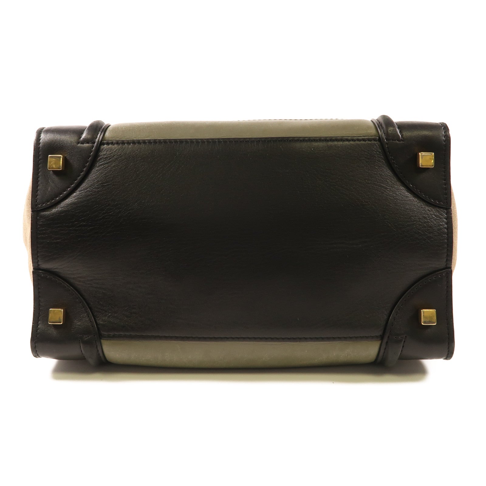 CELINE 牛皮/麂皮皮革Mini Luggage金扣手挽袋