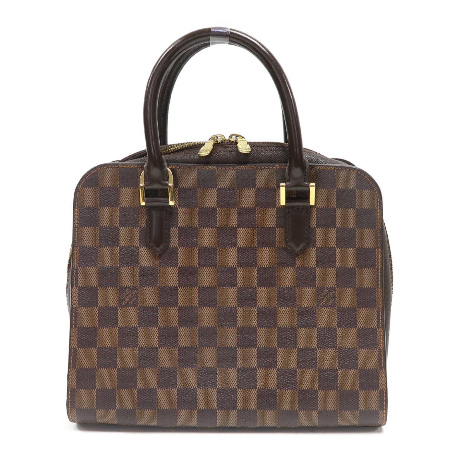 LOUIS VUITTON 【激減優惠】Damier Ebene Triana金扣手挽袋啡色