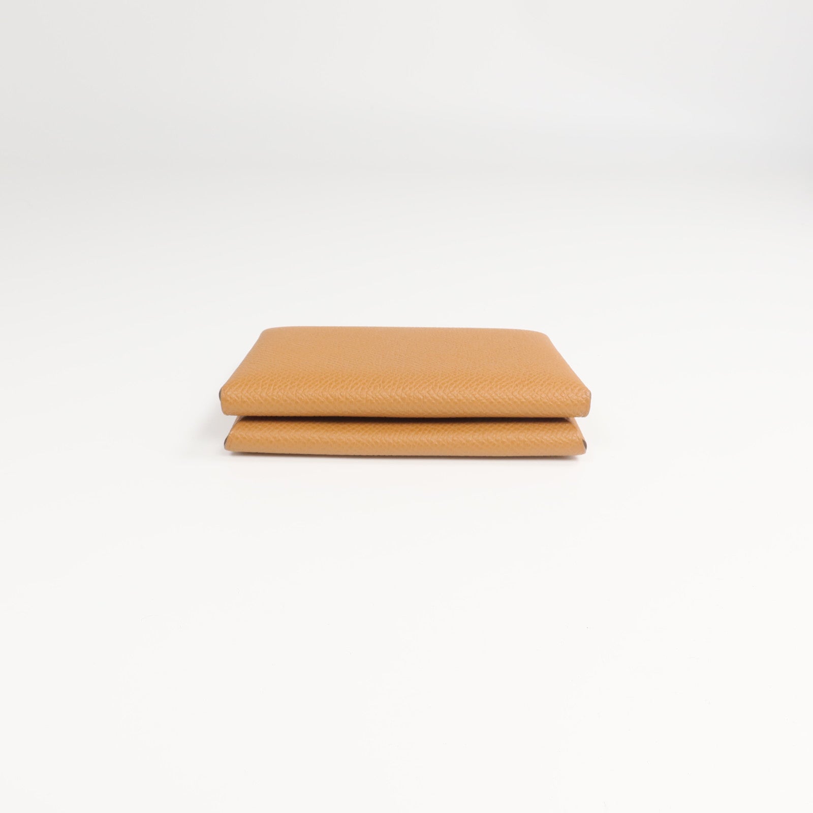 HERMES Epsom皮革Calvi Duo卡片套Gold