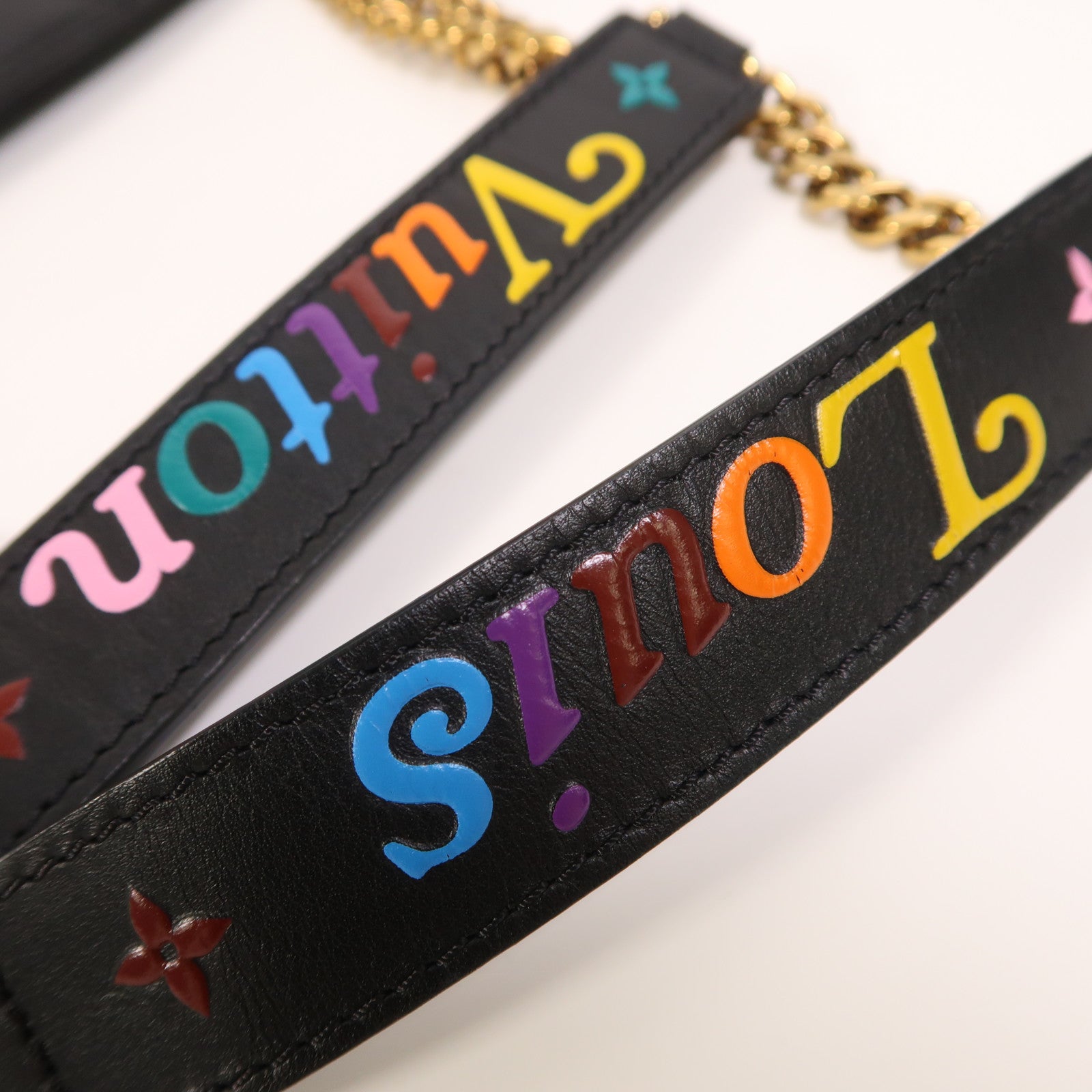 LOUIS VUITTON 牛皮皮革New Wave Chain Tote金扣鏈帶肩背袋