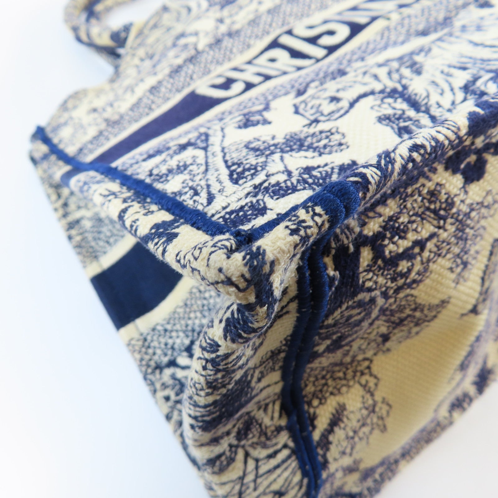Dior 【激減優惠】帆布Book Tote Bag肩背袋藍色/白色