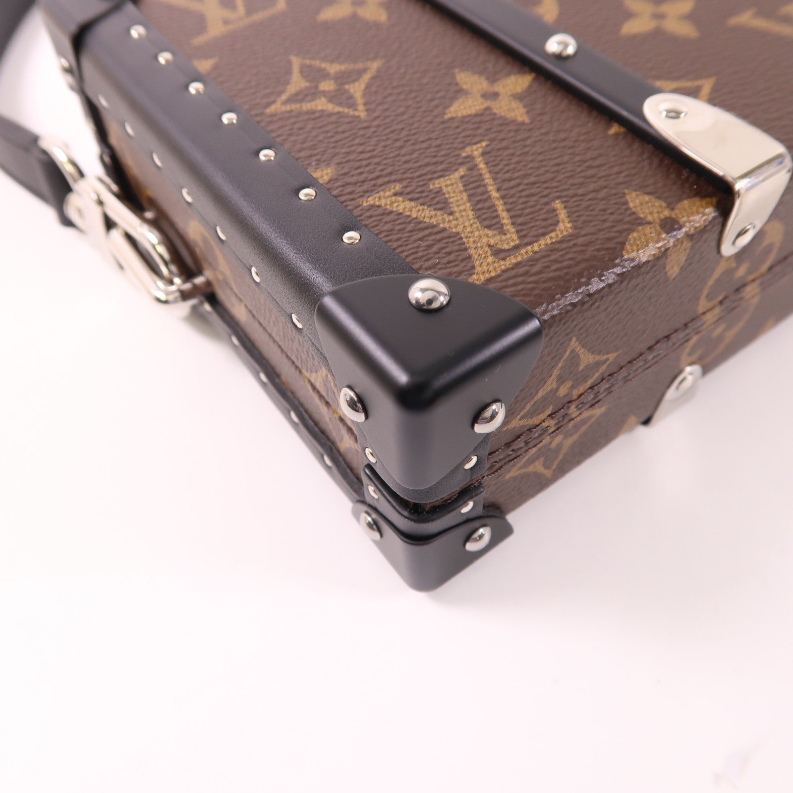 LOUIS VUITTON Monogram Macassar Neo Wallet Trunk銀扣肩背袋