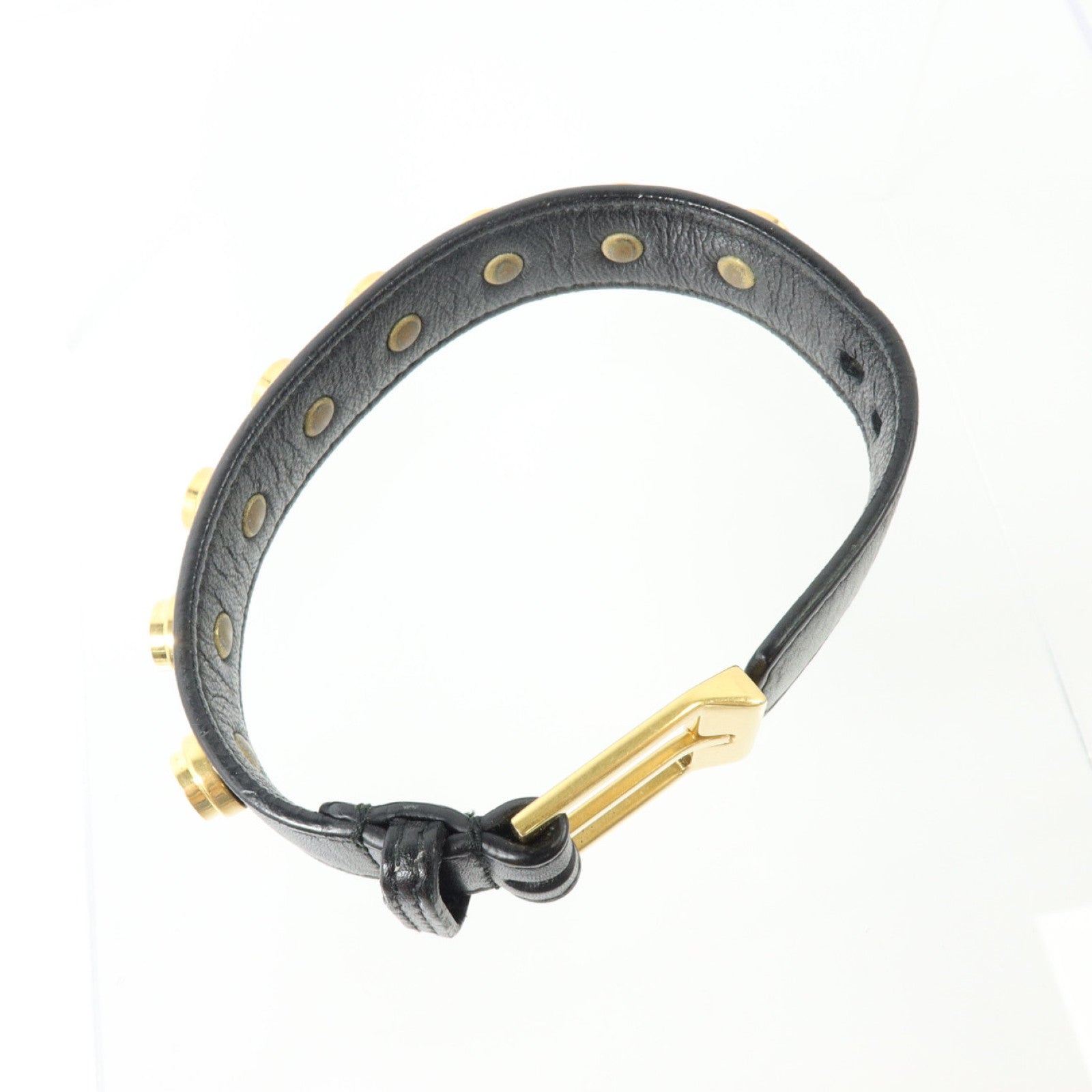 SAINT LAURENT 牛皮皮革/金屬Studded De Force Bracelet手鏈