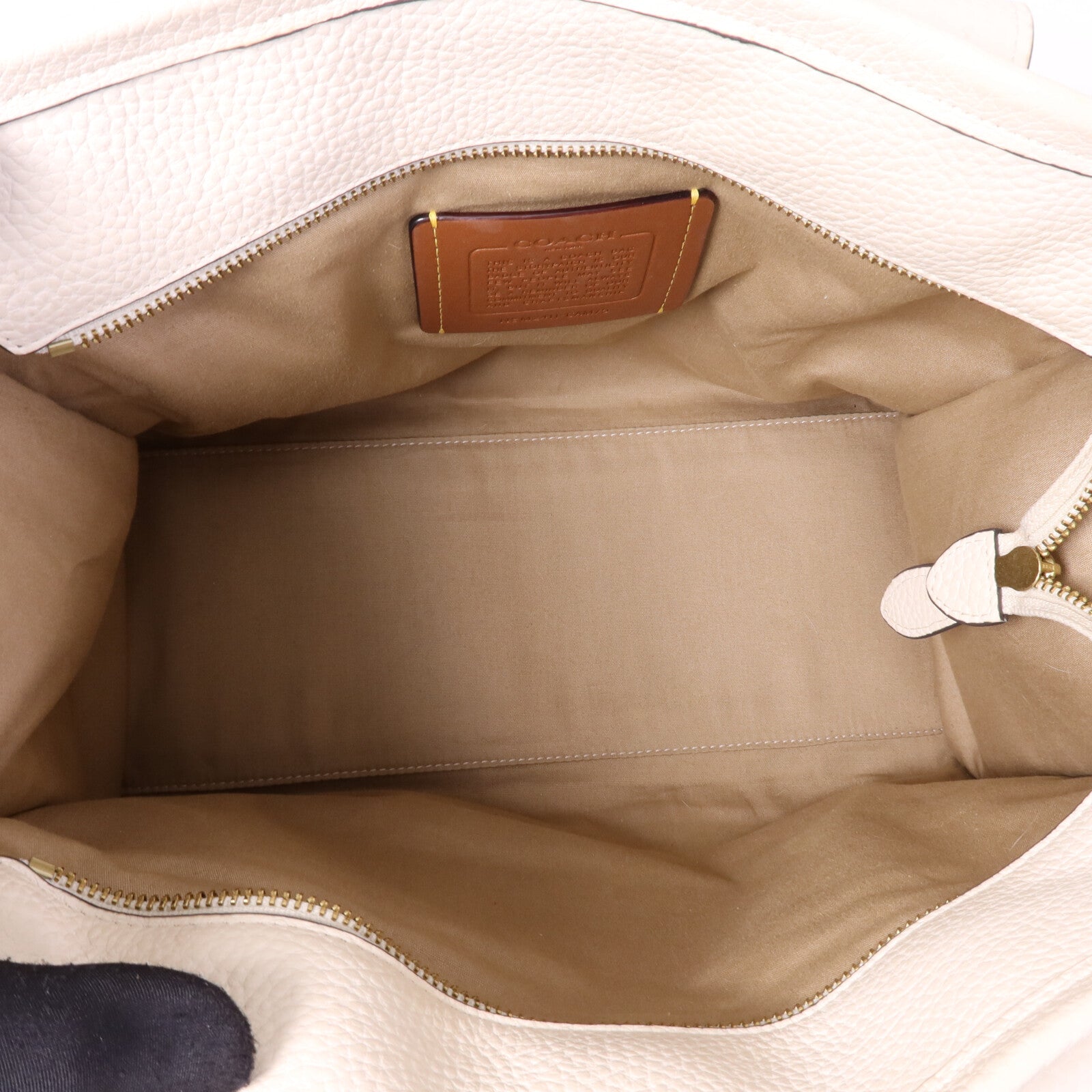 COACH 牛皮皮革2 Way Shoulder Bag金扣手挽肩背兩用袋
