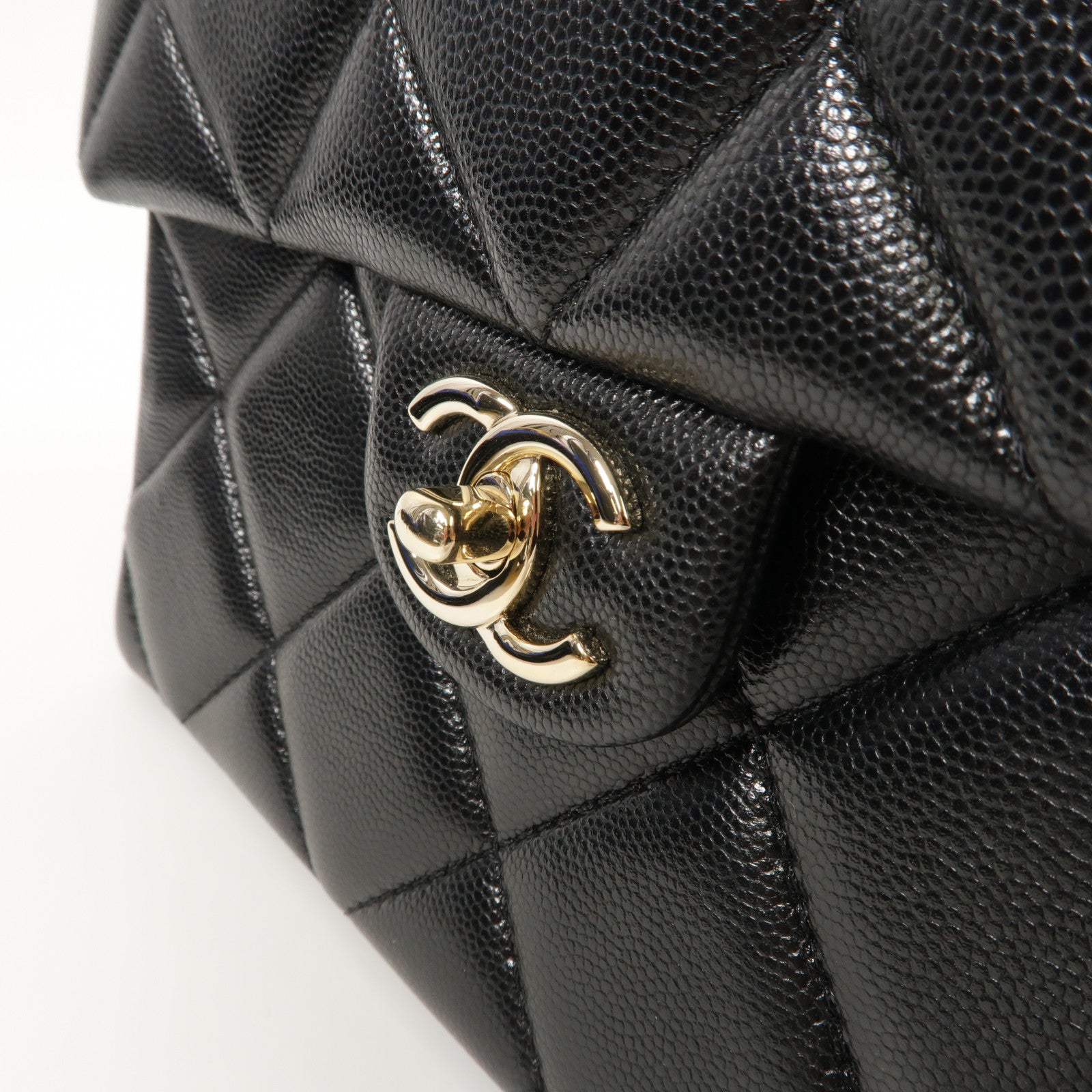CHANEL 牛皮皮革Top Handle Handbag鏈帶手挽肩背兩用袋