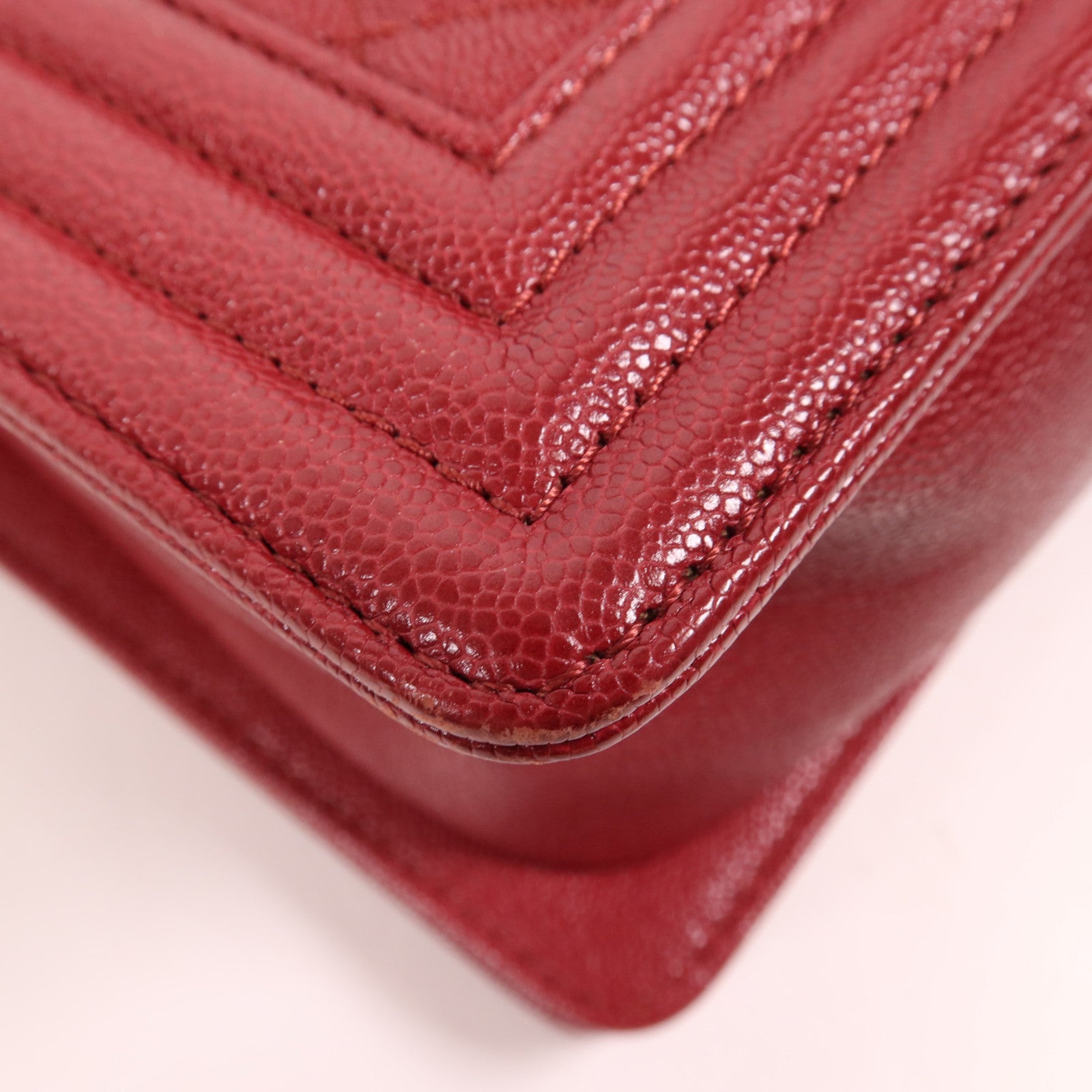 CHANEL 牛皮皮革Boy 25金扣鏈帶肩背袋