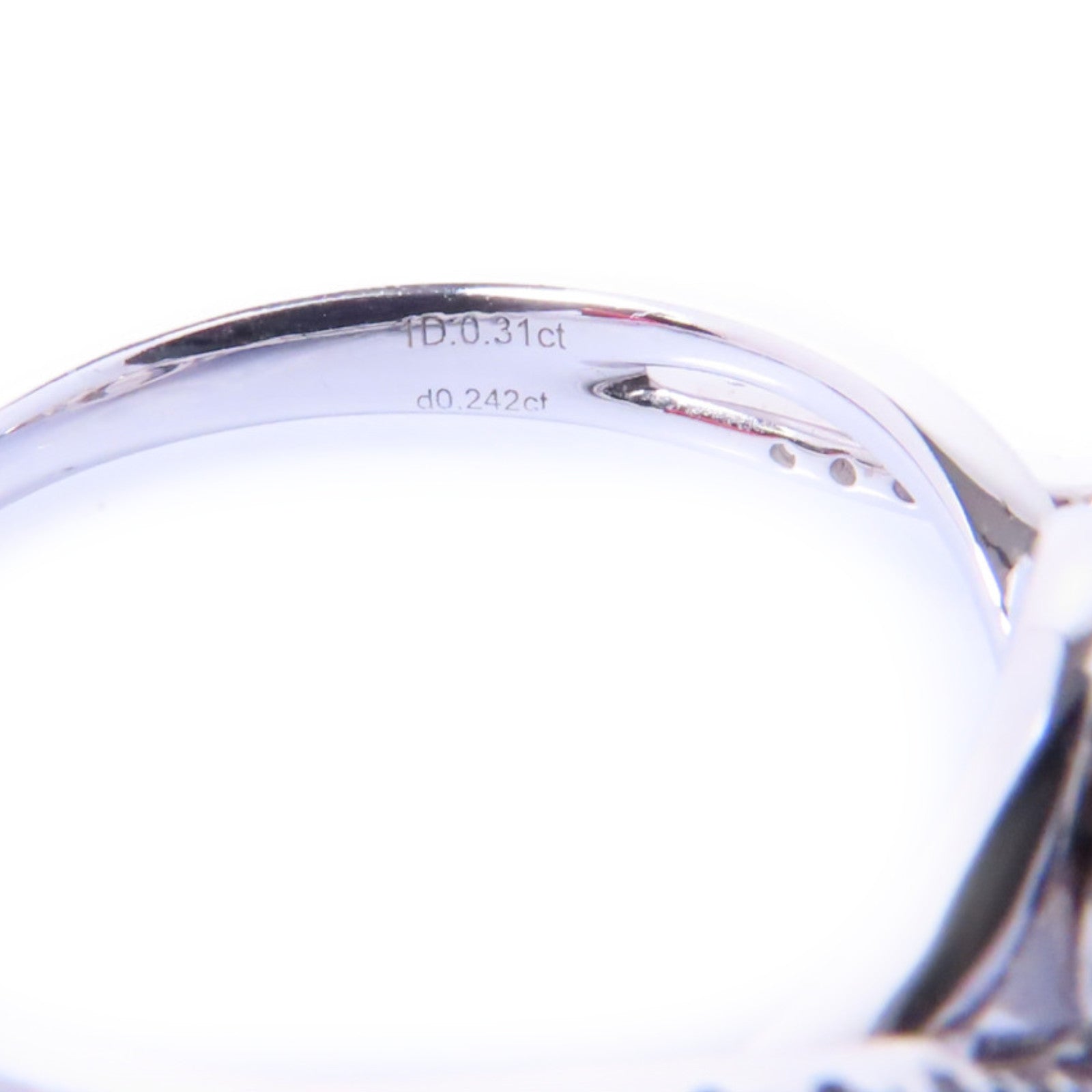 JEWELRY 18K白金Diamond Ring 0.31ct/0.242ct鑽石戒指US#6.5