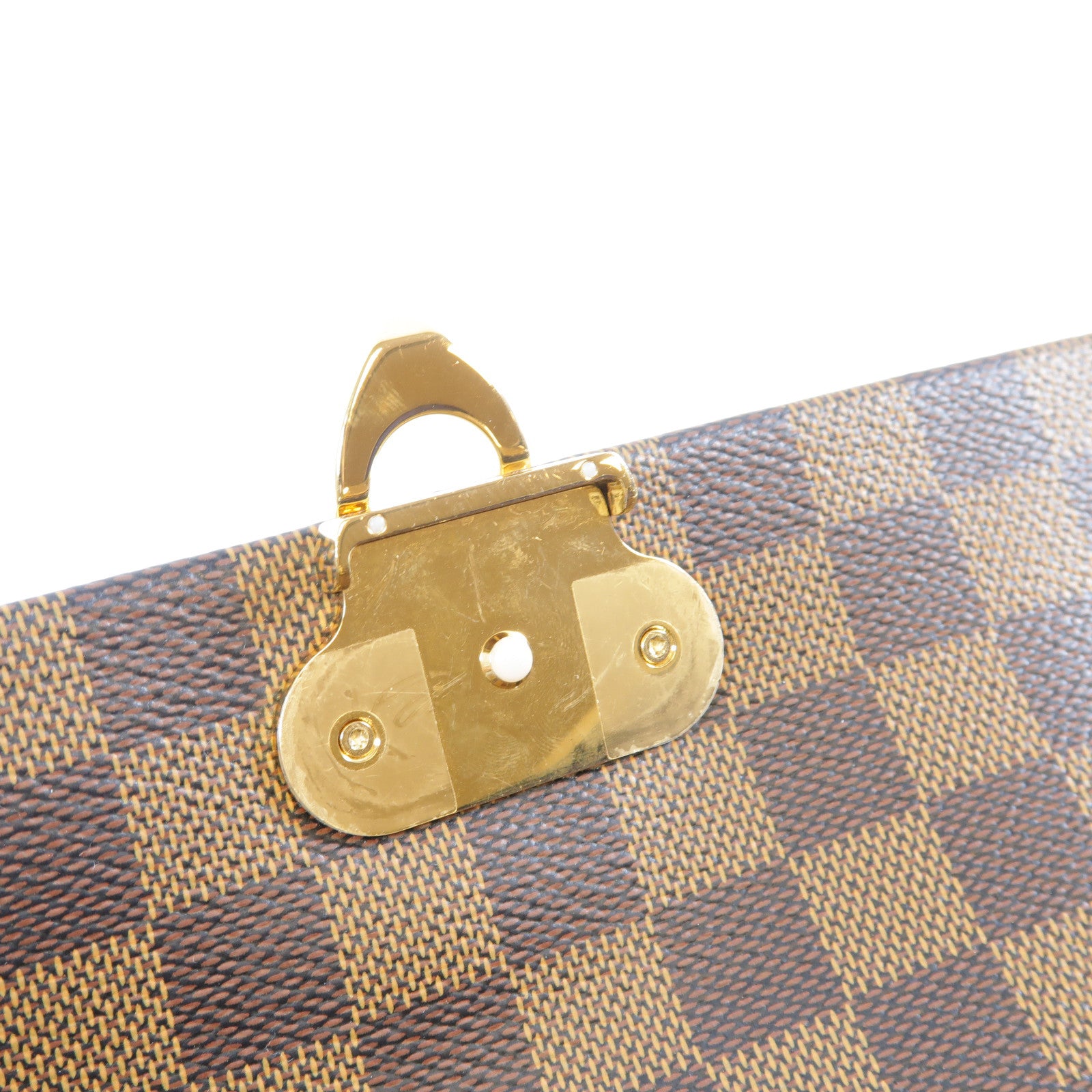 LOUIS VUITTON 【激減優惠】Damier Ebene Vavin PM金扣鏈帶肩背袋啡色