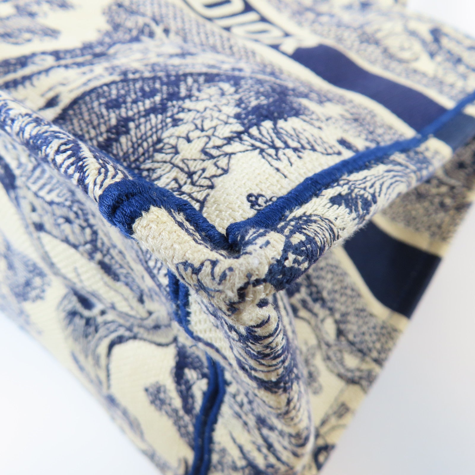 Dior 【激減優惠】帆布Book Tote Bag肩背袋藍色/白色