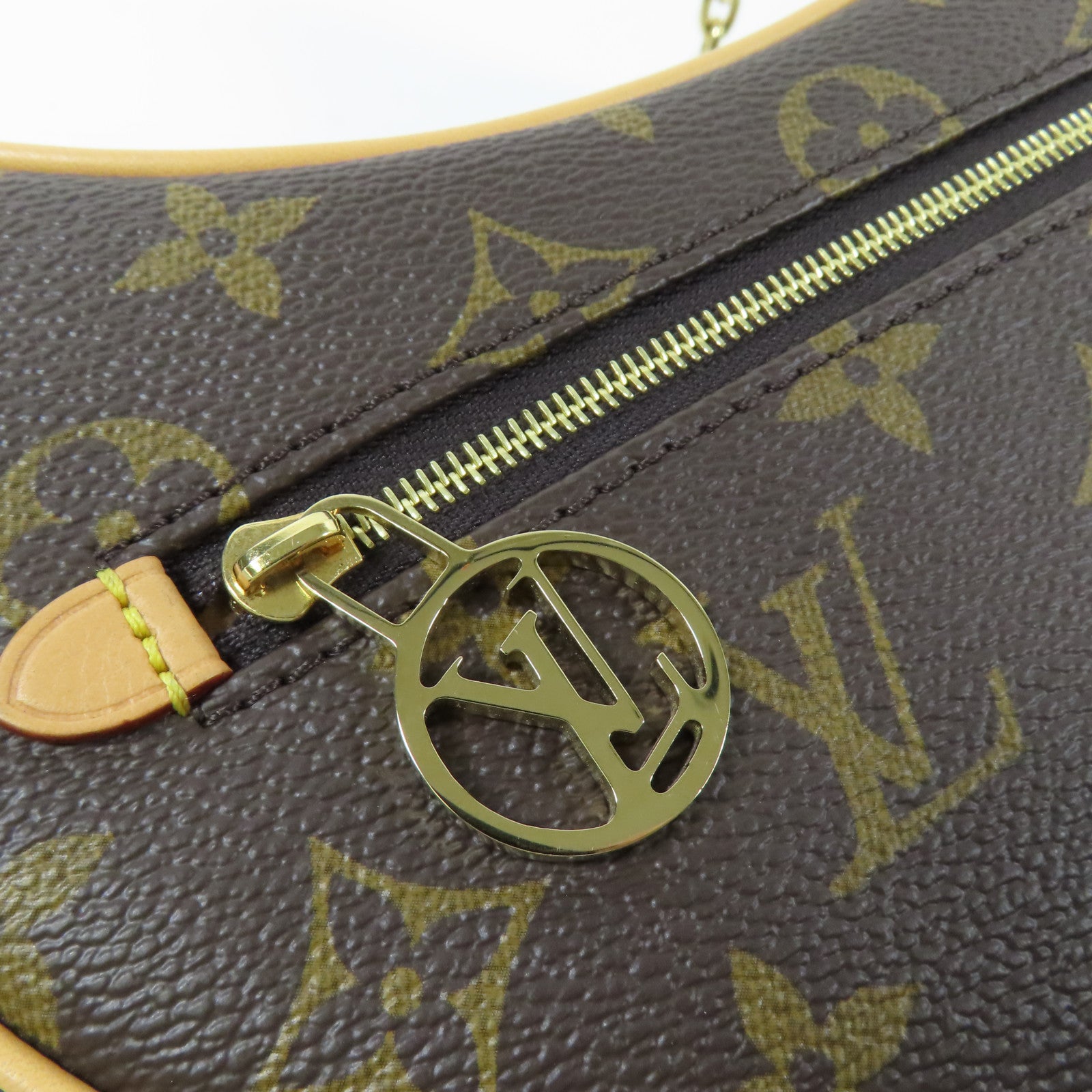 LOUIS VUITTON Monogram Loop金扣肩背袋棕色