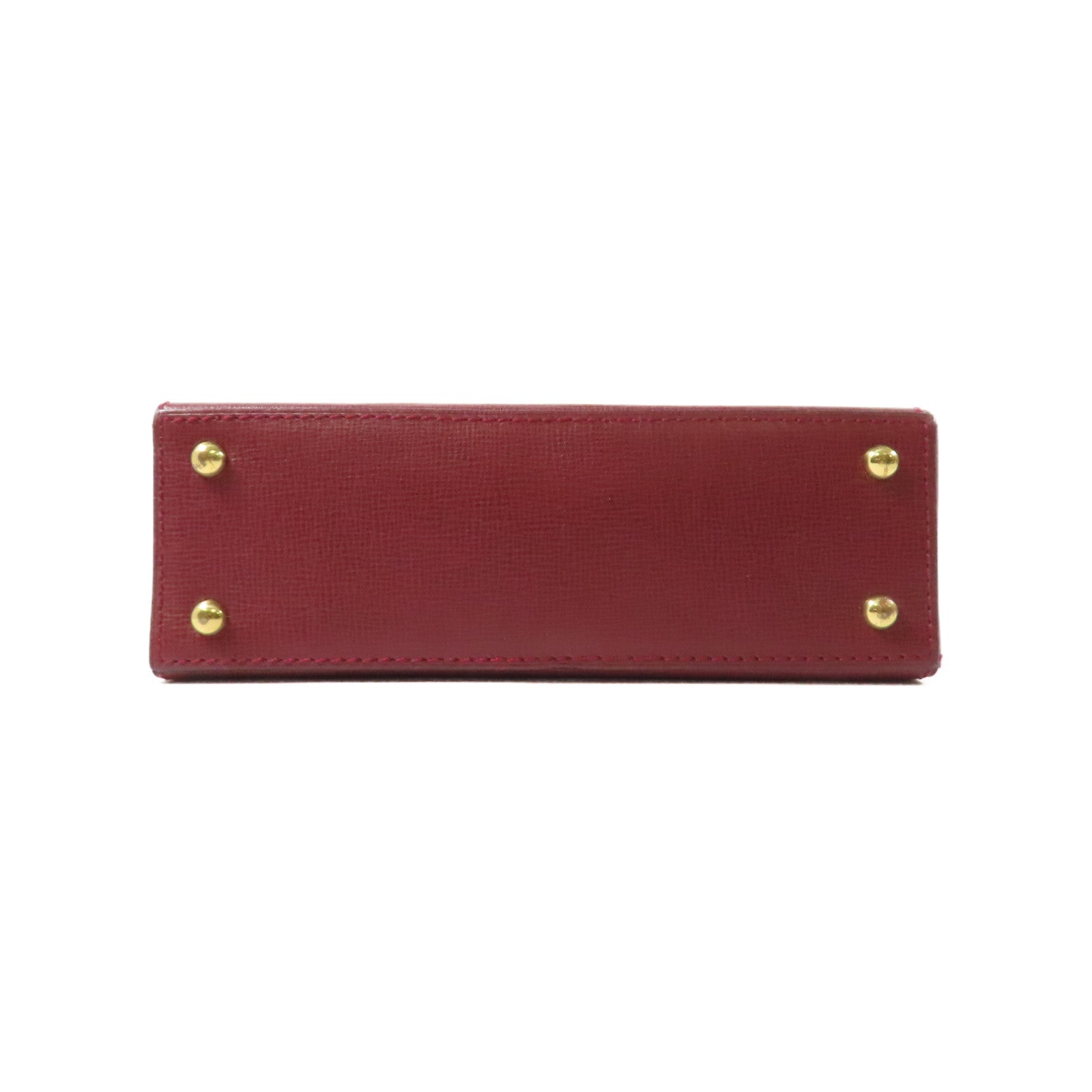 CARTIER 牛皮皮革Hand Bag金扣手挽袋紅色