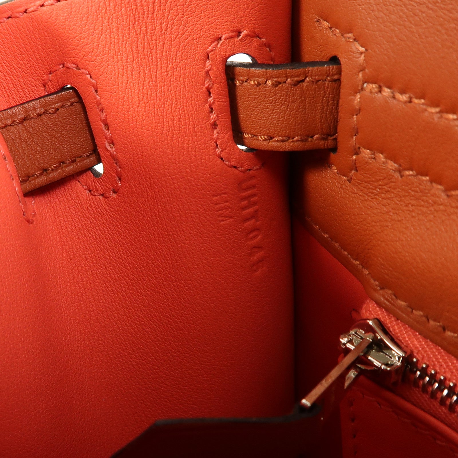 HERMES Toile H帆布/Swift皮革Kelly 25銀扣手挽肩背兩用袋Cuivre
