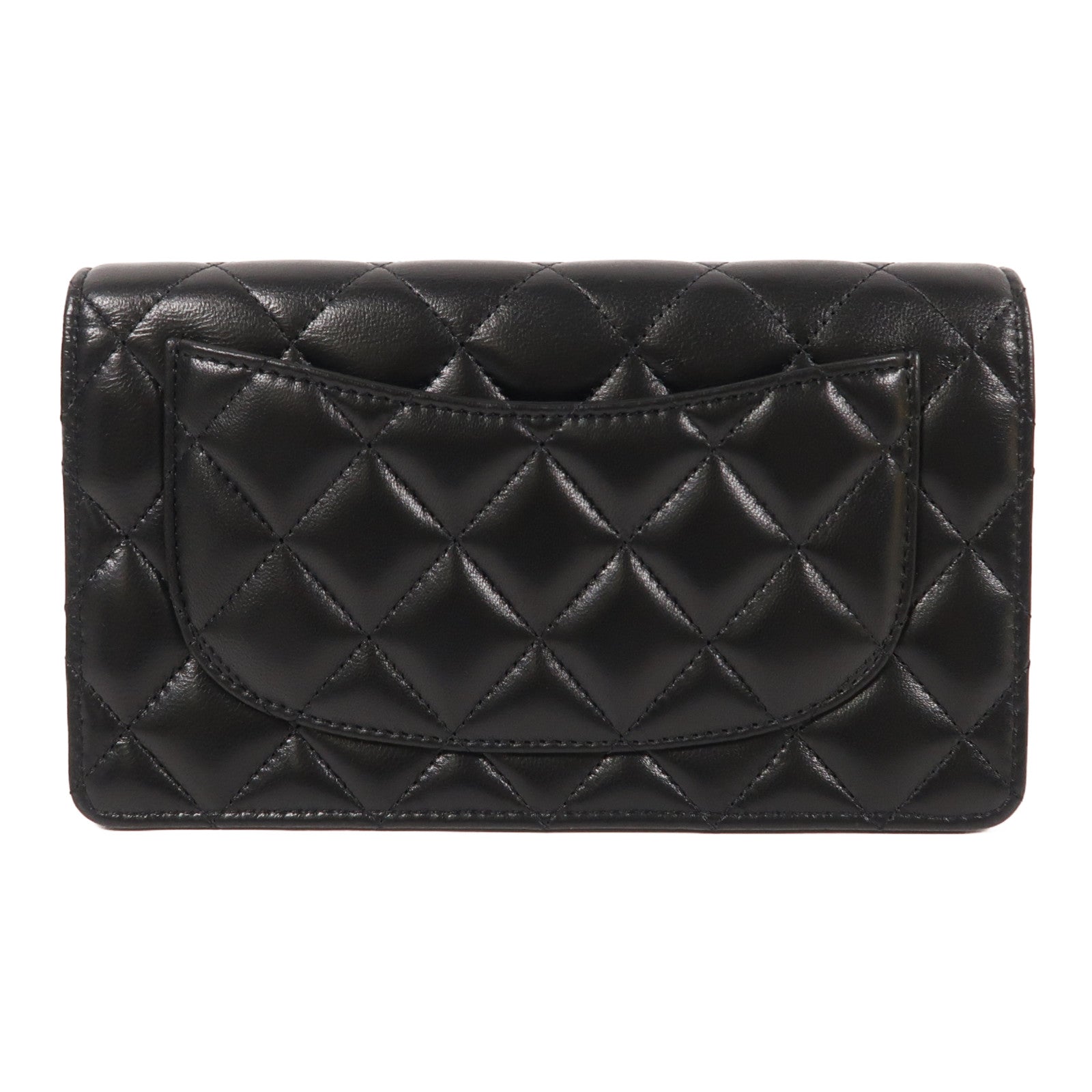 CHANEL 羊皮皮革Long Wallet金扣長錢包