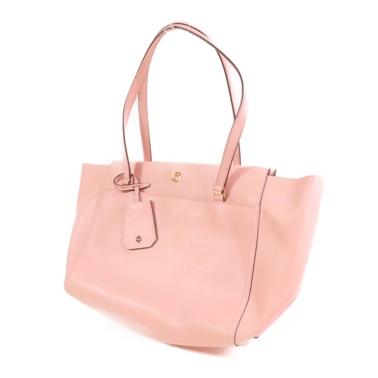 Tory Burch 牛皮皮革Tote Bag金扣肩背袋