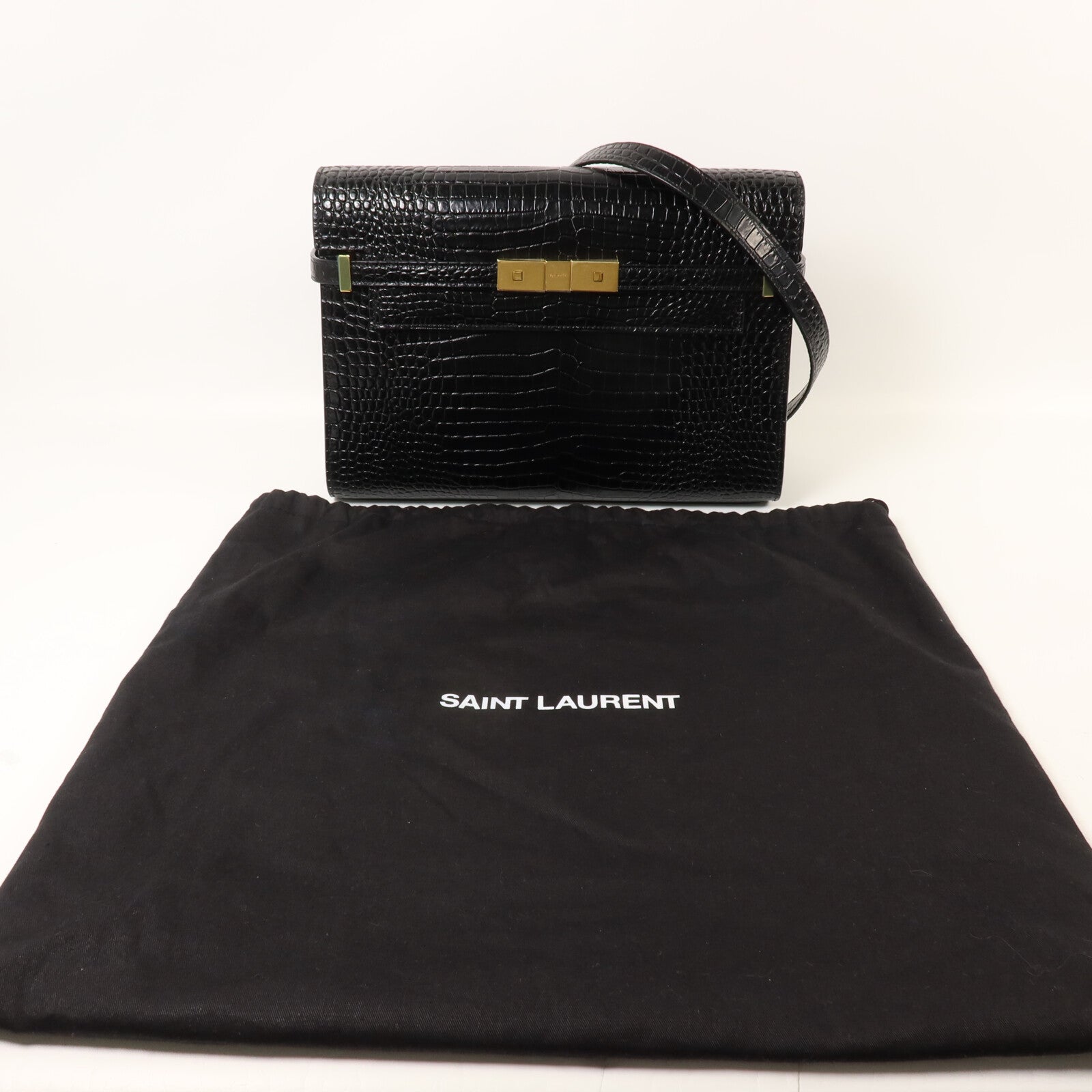 SAINT LAURENT 牛皮皮革Manhattan肩背袋