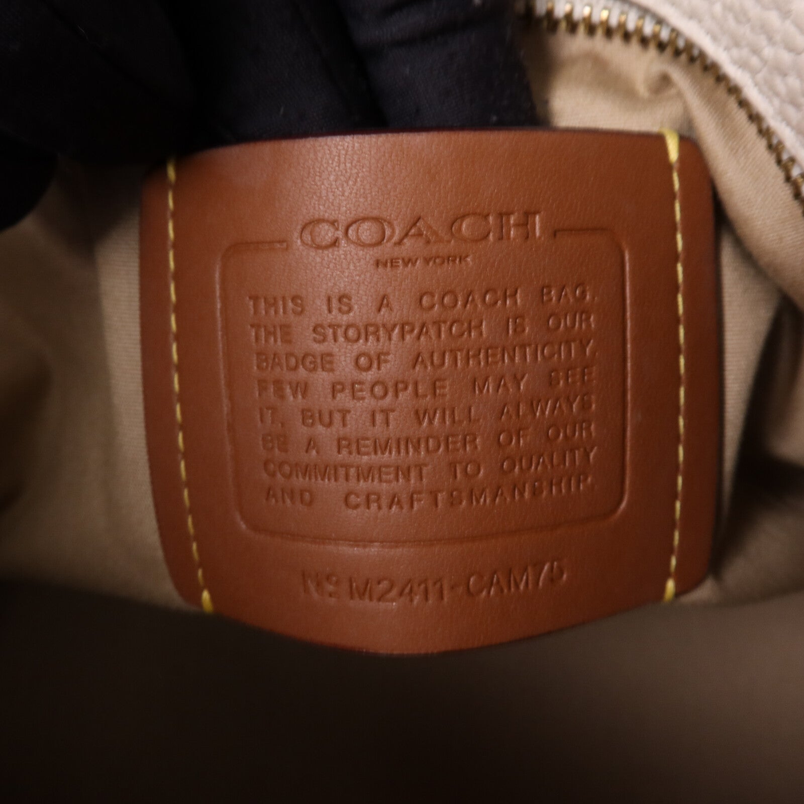 COACH 牛皮皮革2 Way Shoulder Bag金扣手挽肩背兩用袋