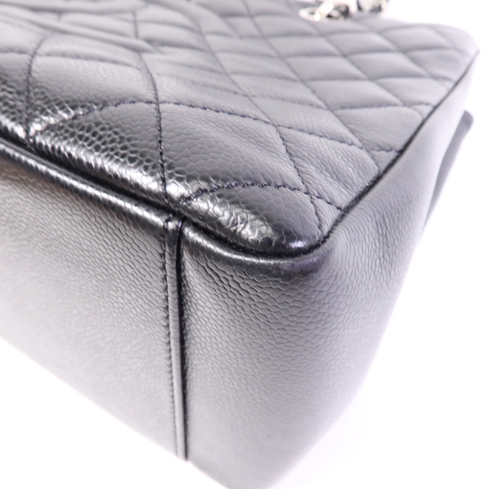CHANEL 牛皮皮革GST Grand Shopping Tote Bag鏈帶肩背袋