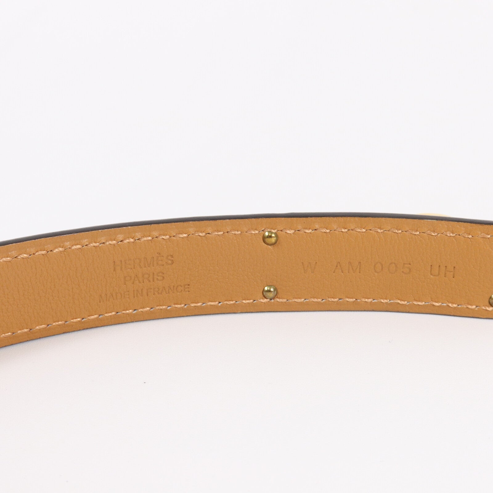 HERMES Epsom皮革Kelly 18 Belt皮帶Gold