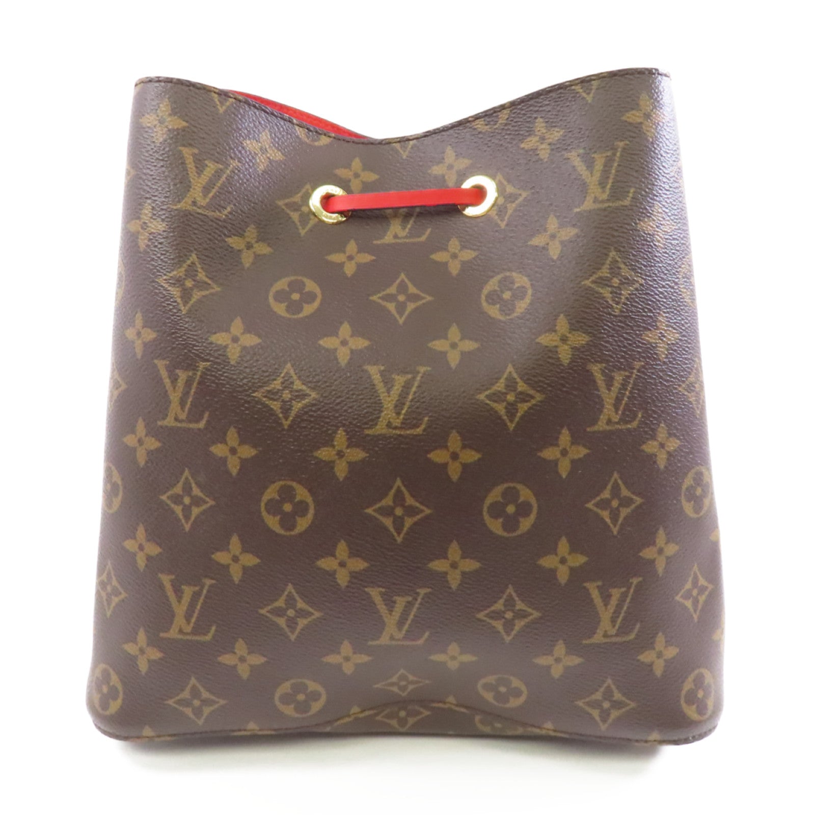 LOUIS VUITTON Monogram Neo Noe MM金扣肩背袋紅色/啡色