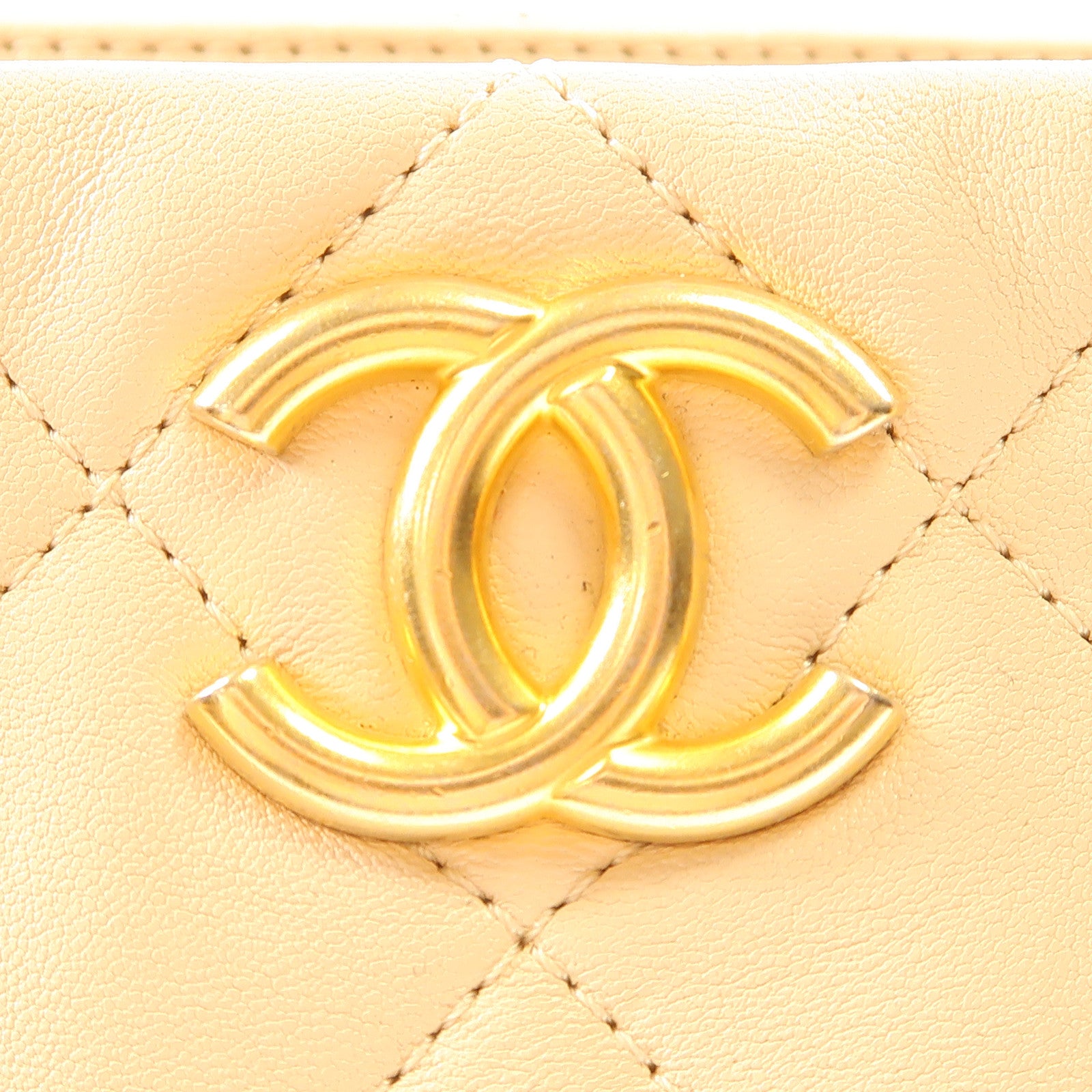 CHANEL 羊皮皮革Shoulder Bag 金扣鏈帶肩背袋
