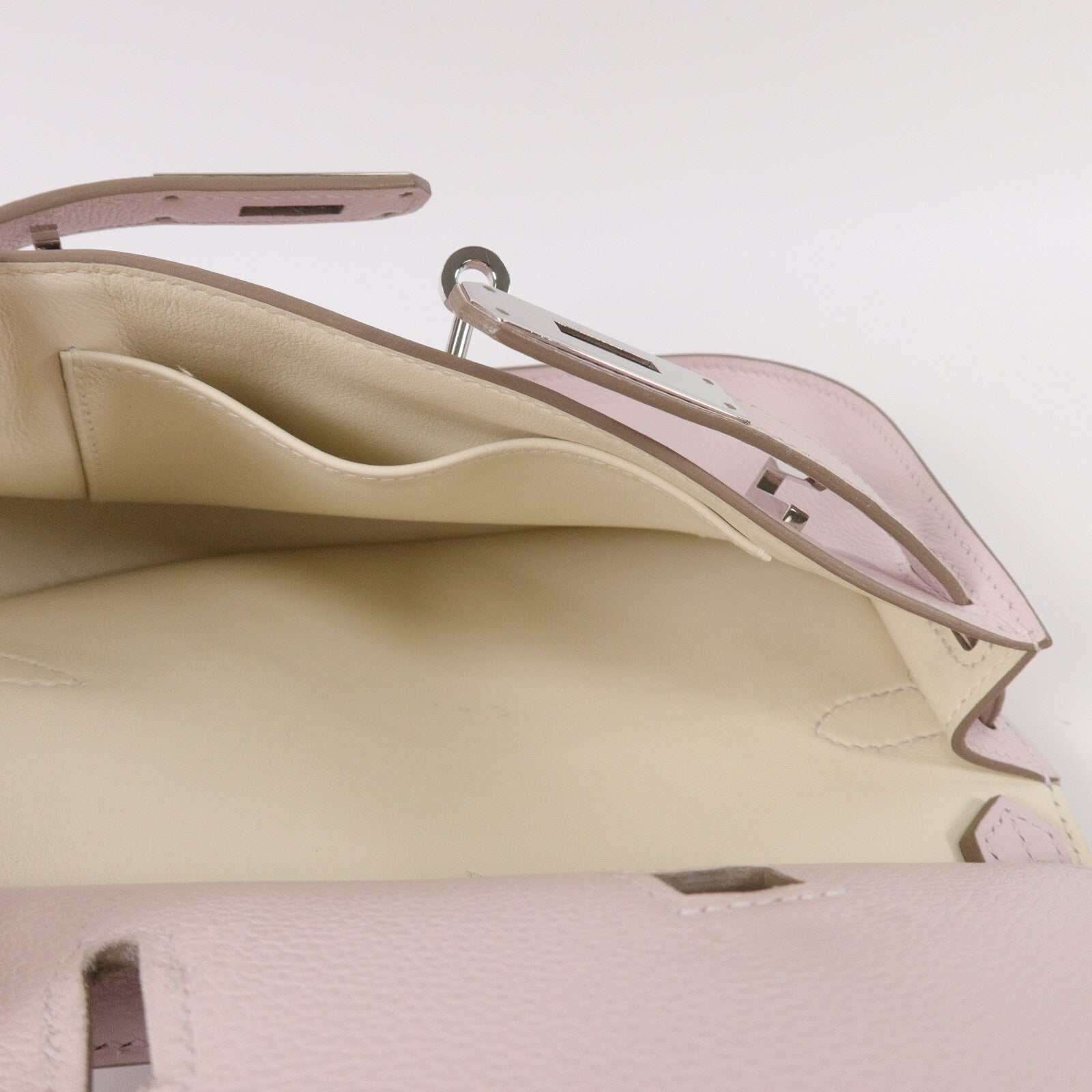 HERMES Evercolor皮革Mini Jypsiere肩背袋Rose Darling