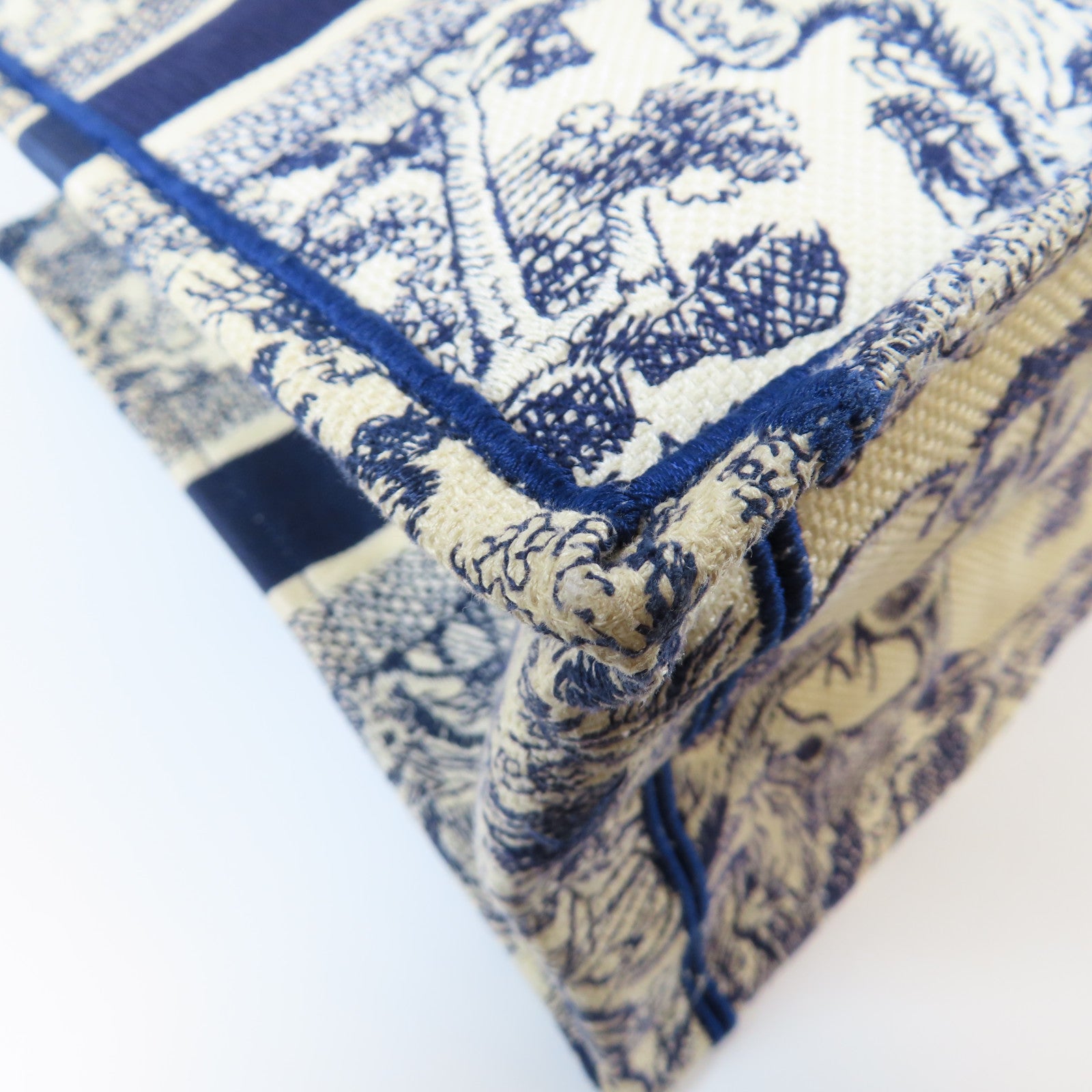 Dior 【激減優惠】帆布Book Tote Bag肩背袋藍色/白色