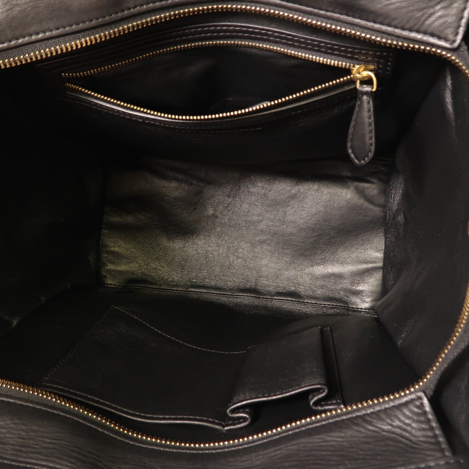 CELINE 牛皮/麂皮皮革Mini Luggage金扣手挽袋