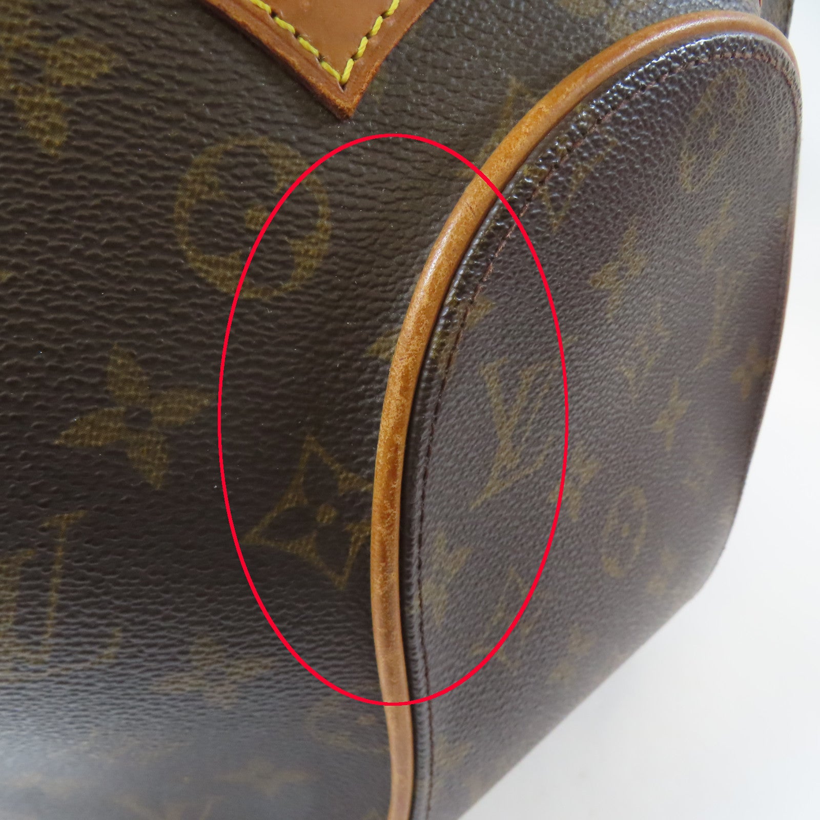 LOUIS VUITTON Monogram Elipse PM金扣手挽袋啡色