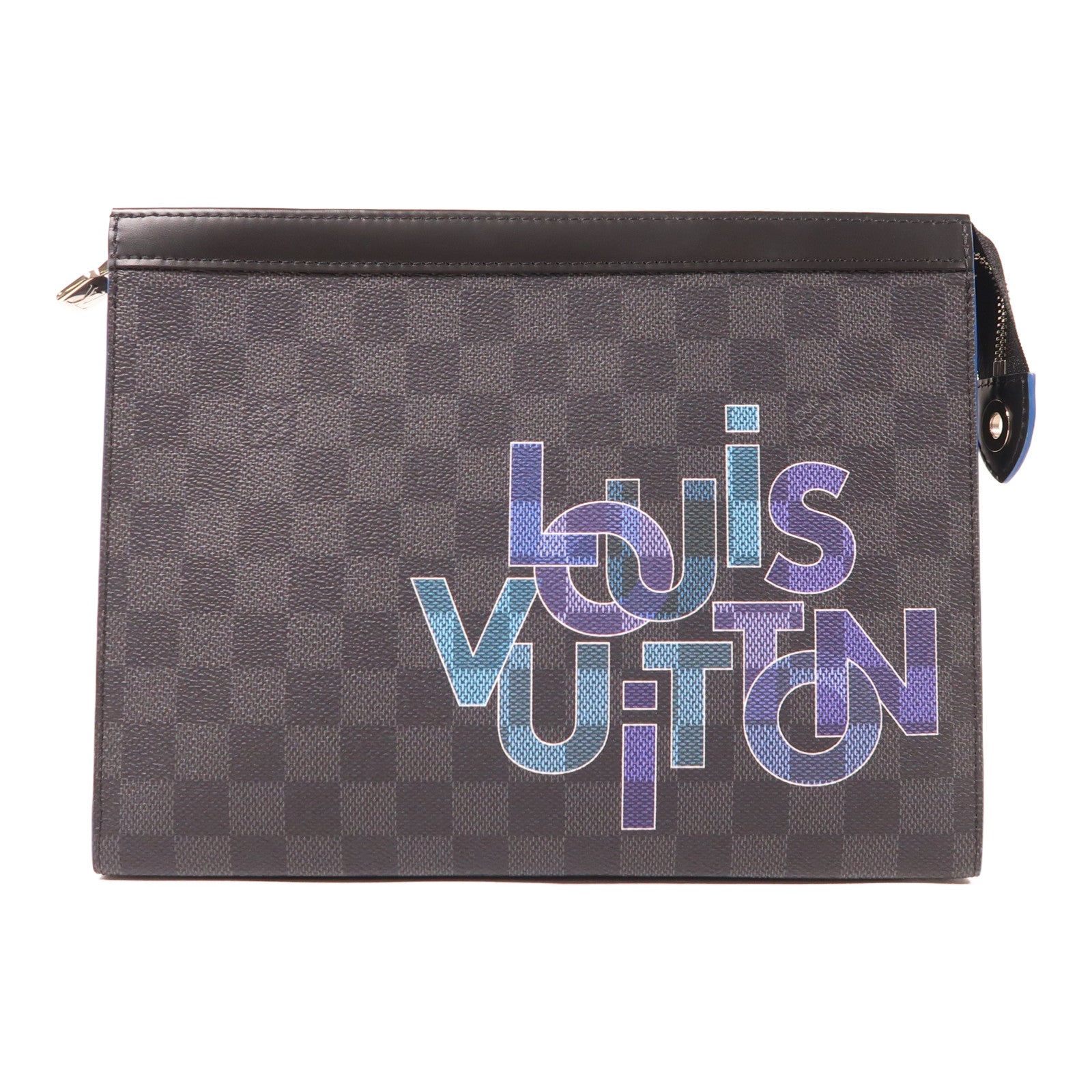 LOUIS VUITTON 【激減優惠】Damier Pochette Voyage MM銀扣手拿包
