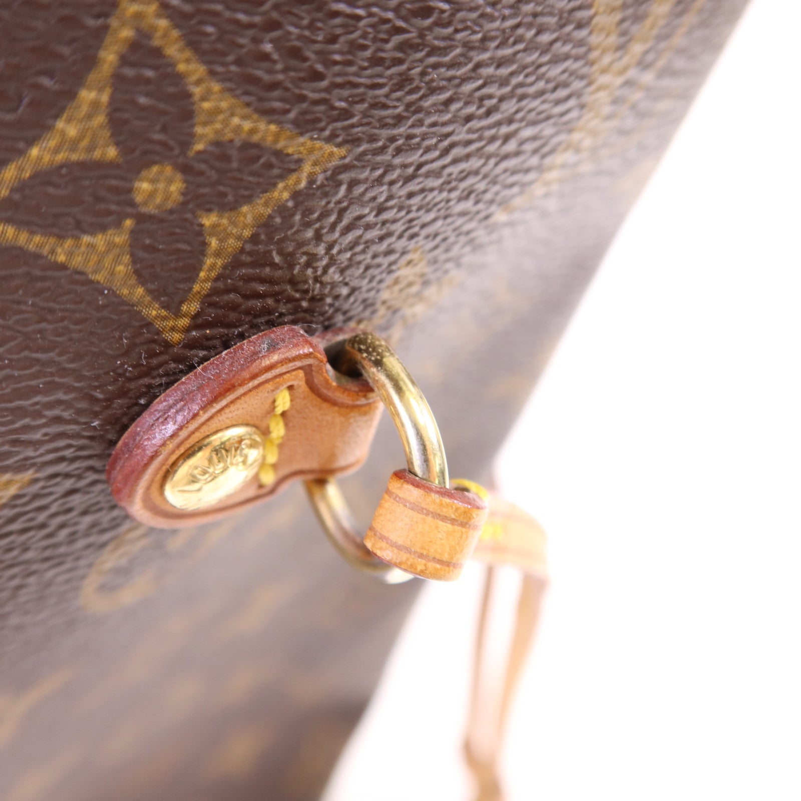 LOUIS VUITTON Monogram Neverfull MM金扣手挽袋