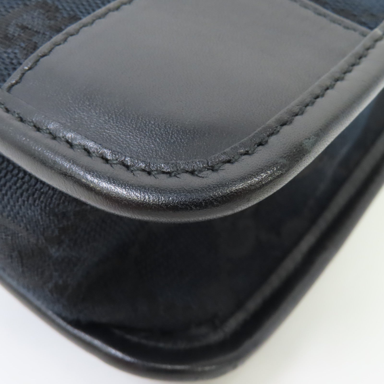 GUCCI 帆布Shoulder Bag金扣肩背袋黑色