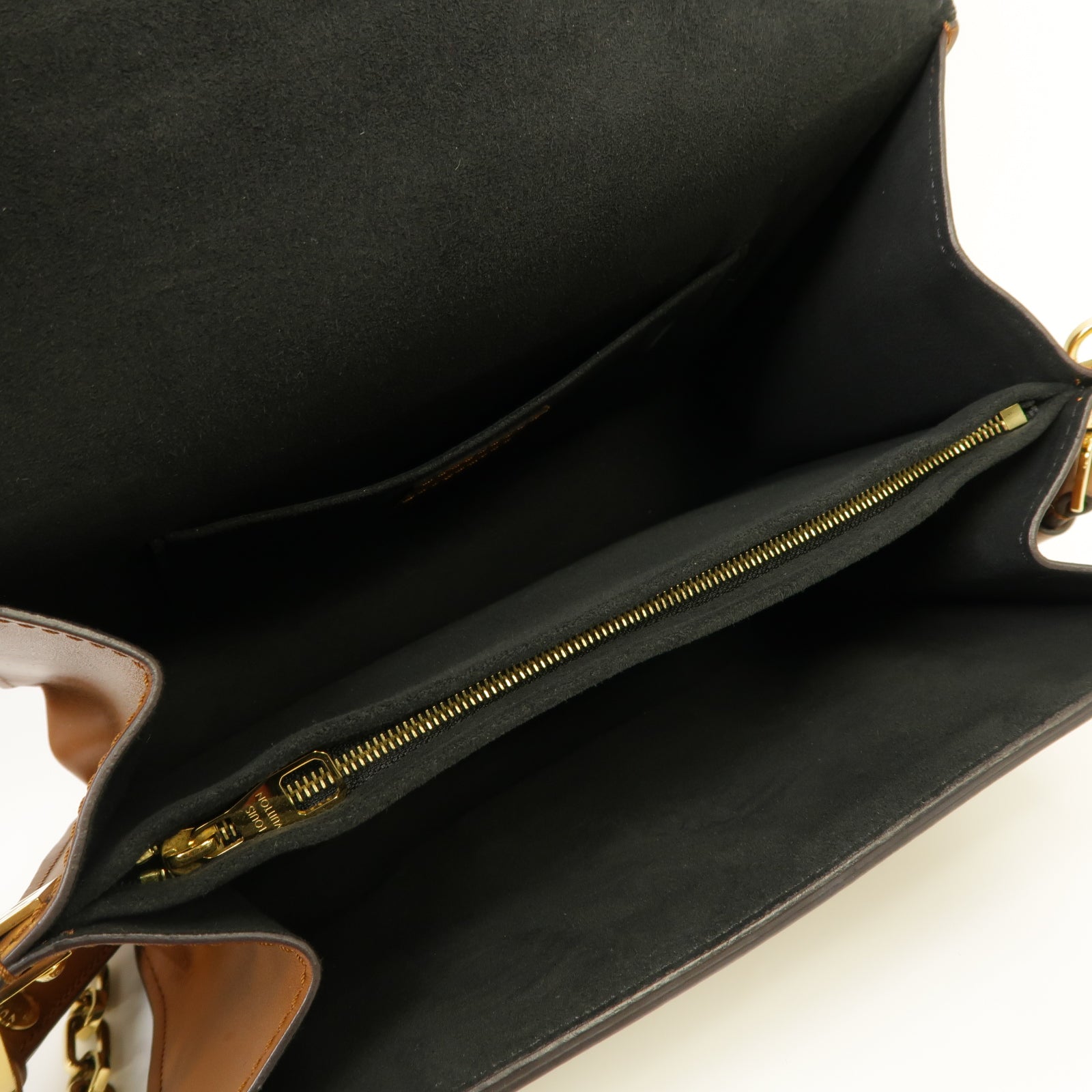 LOUIS VUITTON Monogram Reverse Dauphine金扣肩背袋啡色