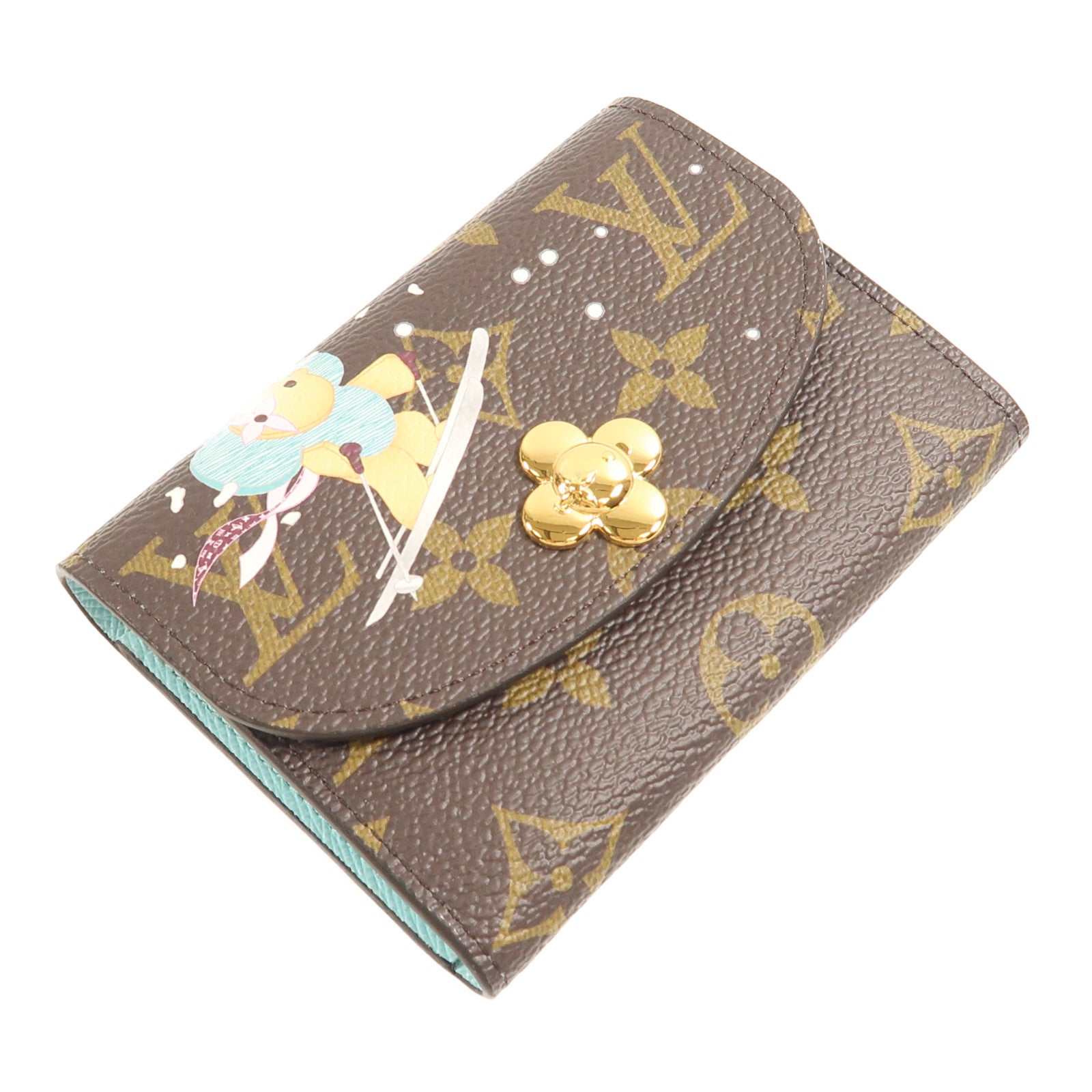 LOUIS VUITTON Monogram Rosalie Coin Purse金扣零錢包棕色