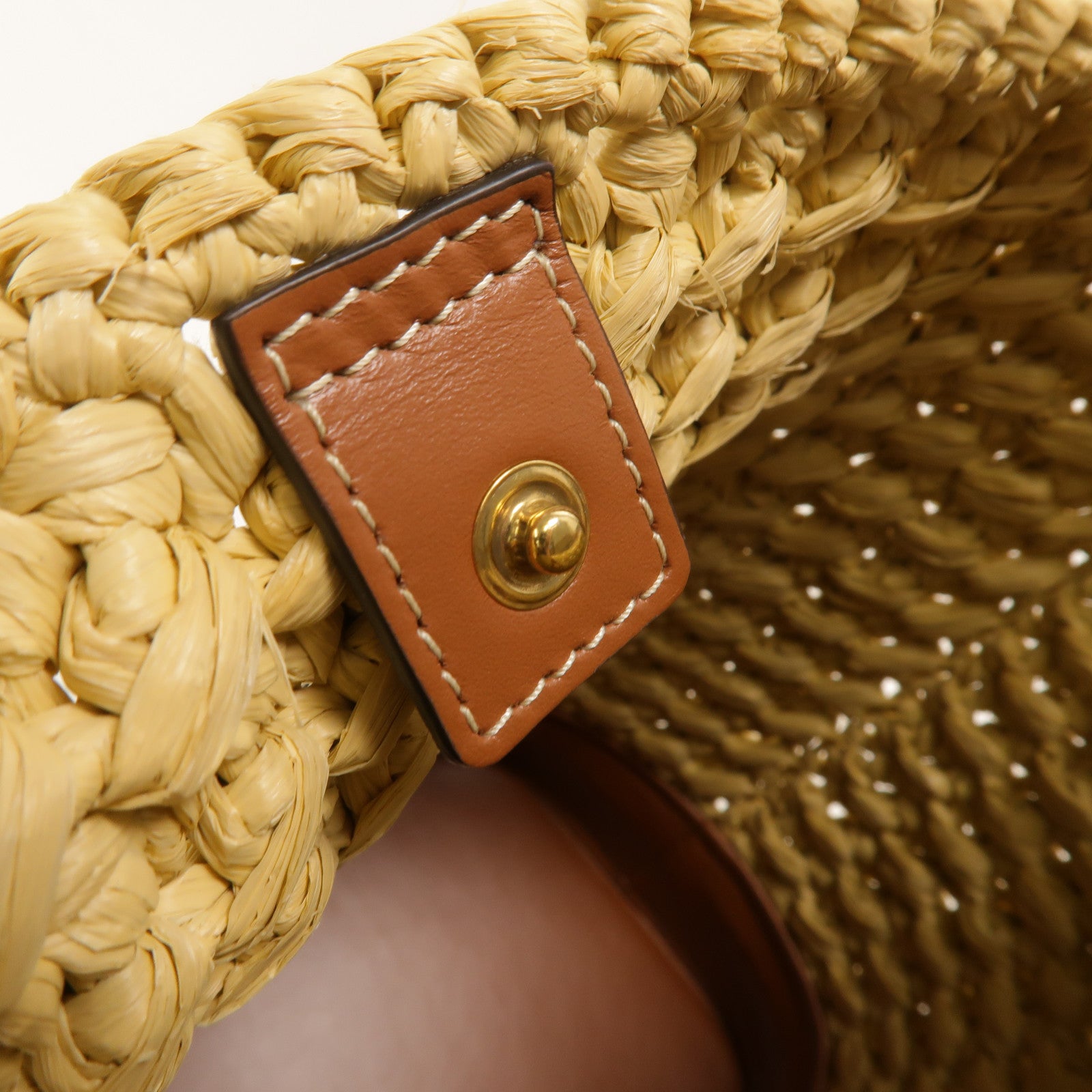 CELINE Raffia/牛皮皮革Small Bucket Cuir Triomphe肩背袋