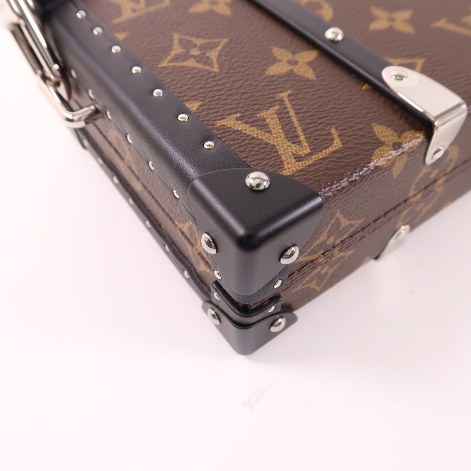 LOUIS VUITTON Monogram Macassar Neo Wallet Trunk銀扣肩背袋