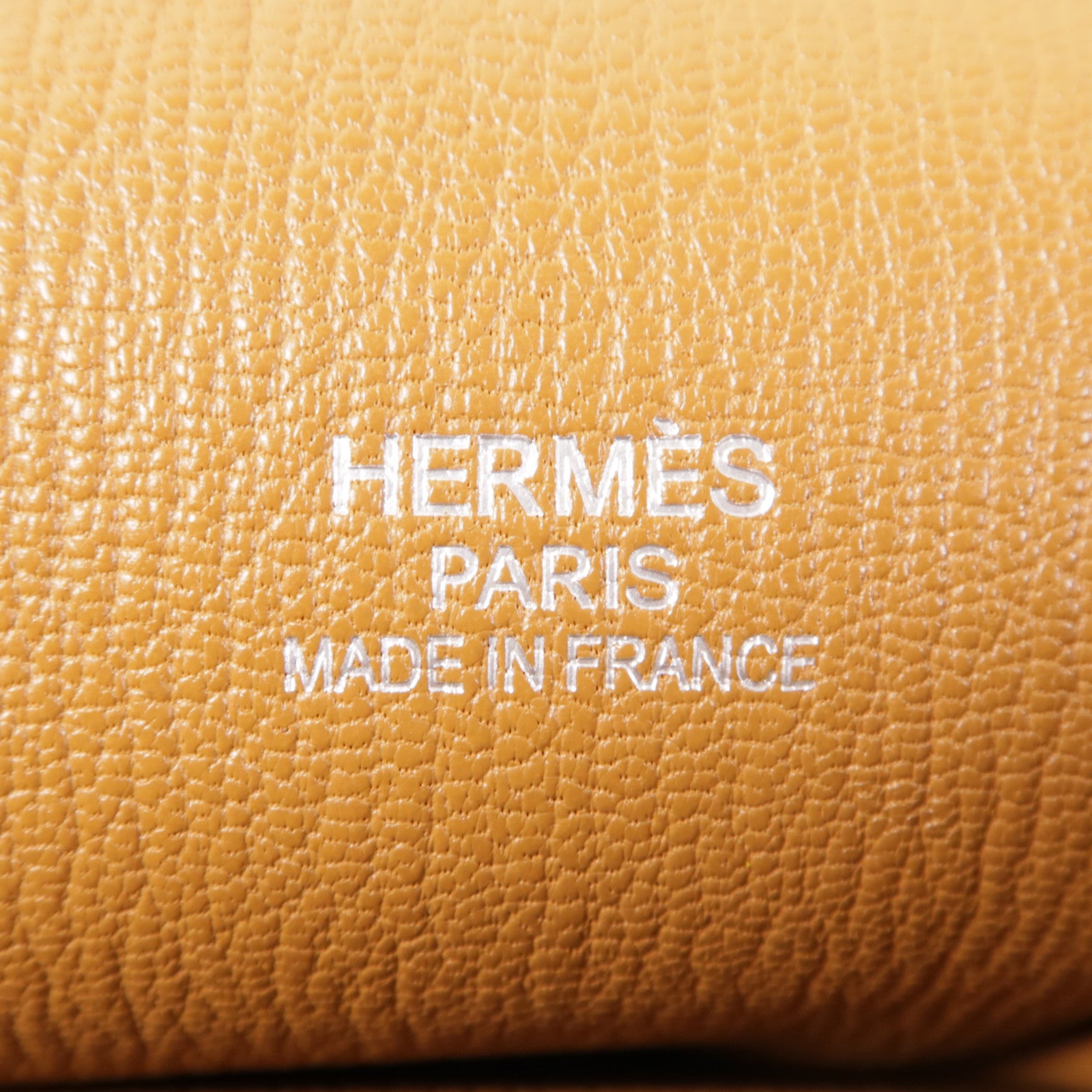 HERMES Clemence皮革Jypsiere 34銀扣肩背袋Gold