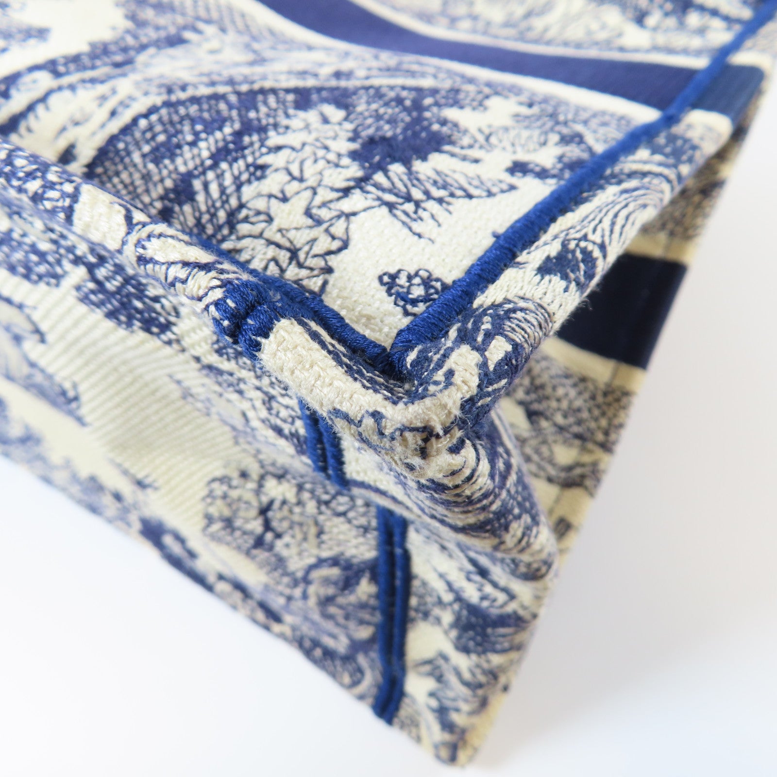 Dior 【激減優惠】帆布Book Tote Bag肩背袋藍色/白色