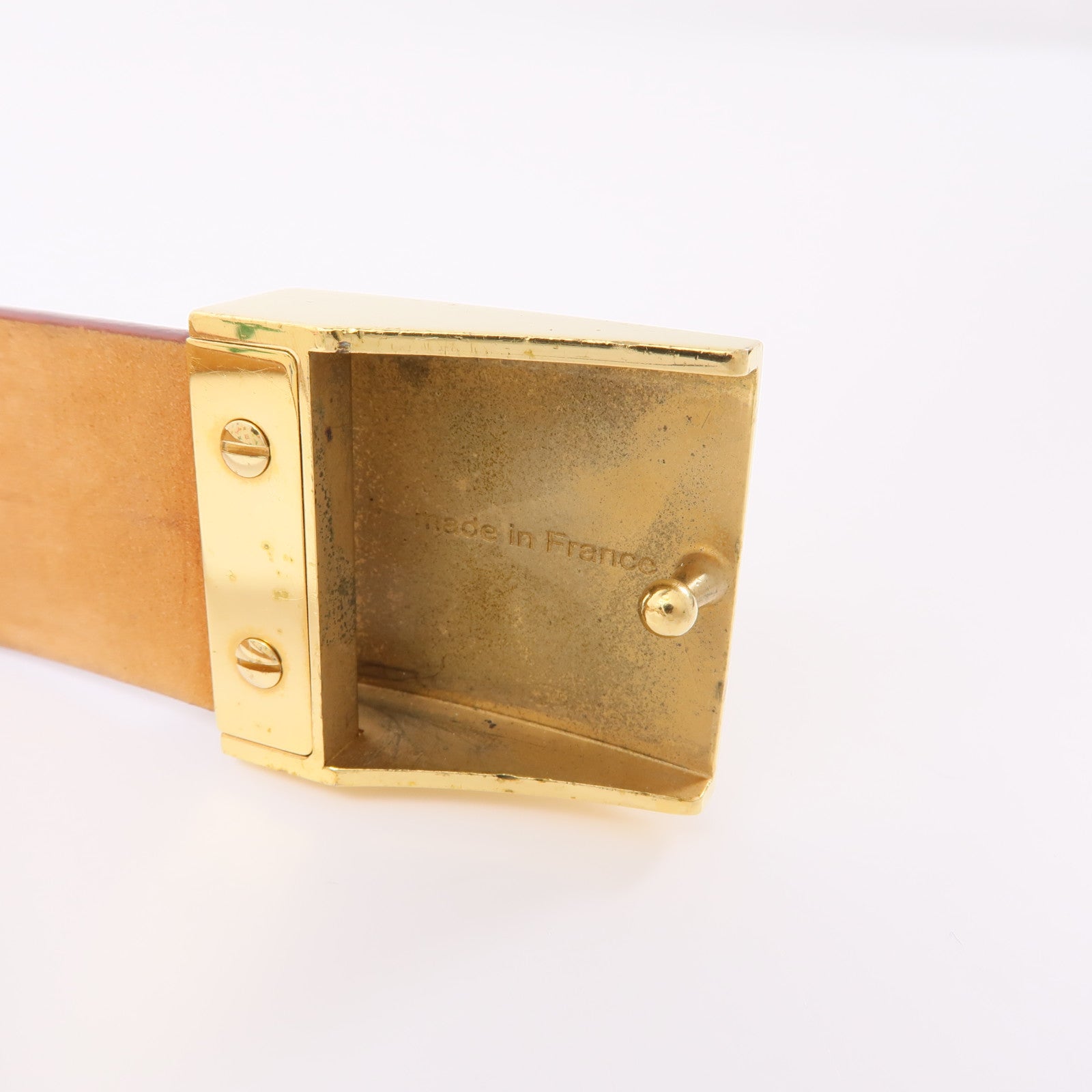 LOUIS VUITTON Monogram Multicolore Belt 70cm金扣皮帶白色