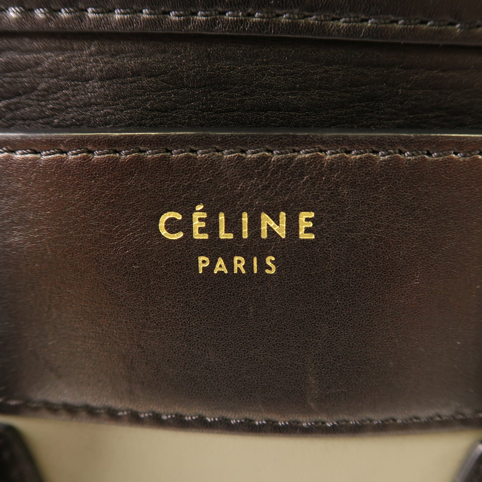 CELINE 牛皮/麂皮皮革Mini Luggage金扣手挽袋