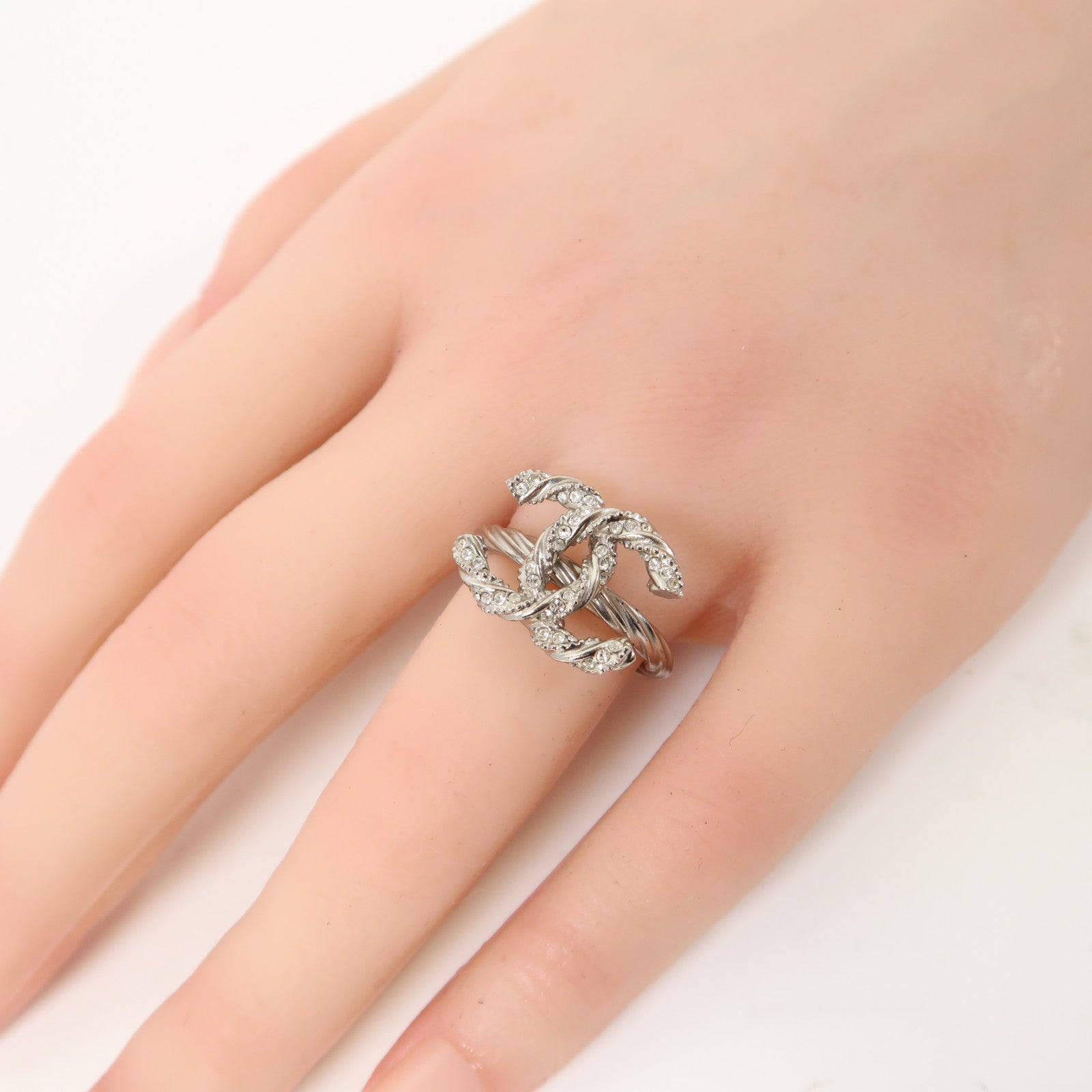 CHANEL 金屬CC Logo Ring戒指US#6