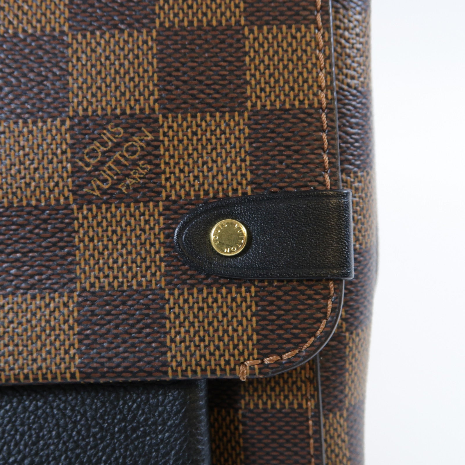 LOUIS VUITTON 【激減優惠】Damier Ebene Vavin PM金扣鏈帶肩背袋啡色