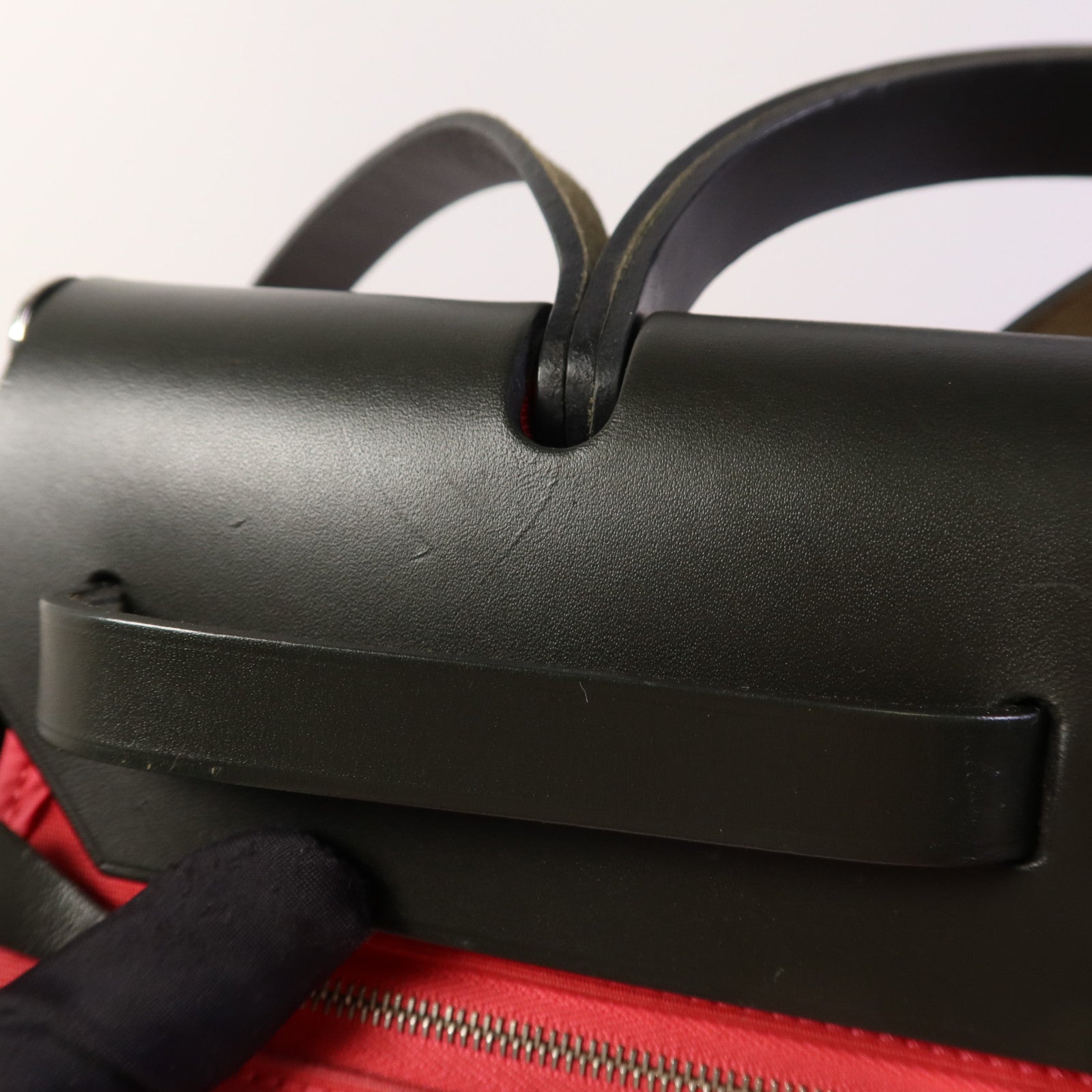 HERMES 帆布Herbag Zip 31銀扣手挽肩背兩用袋