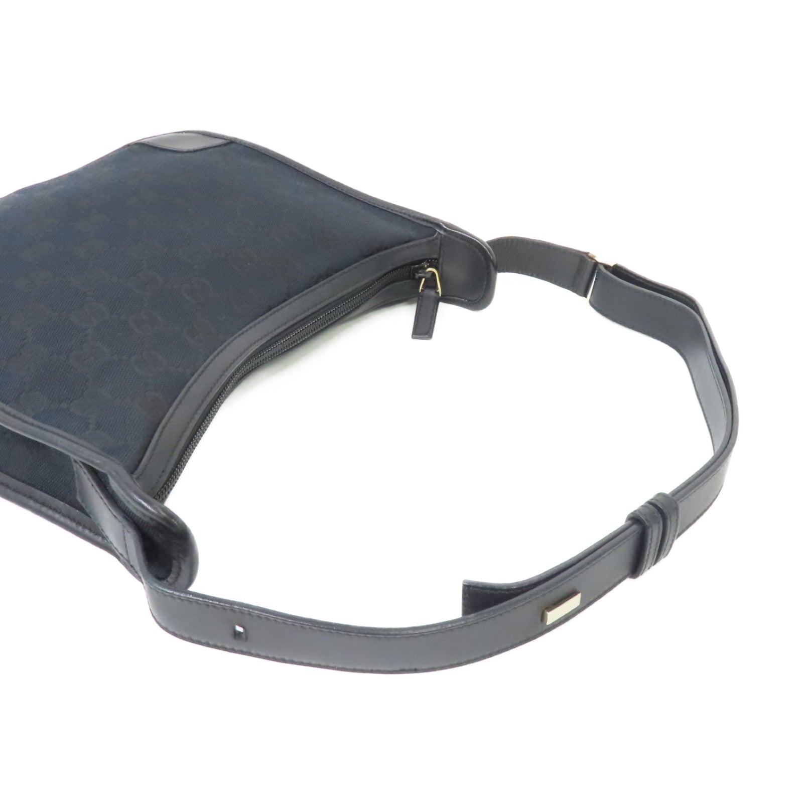 GUCCI 帆布Shoulder Bag金扣肩背袋黑色