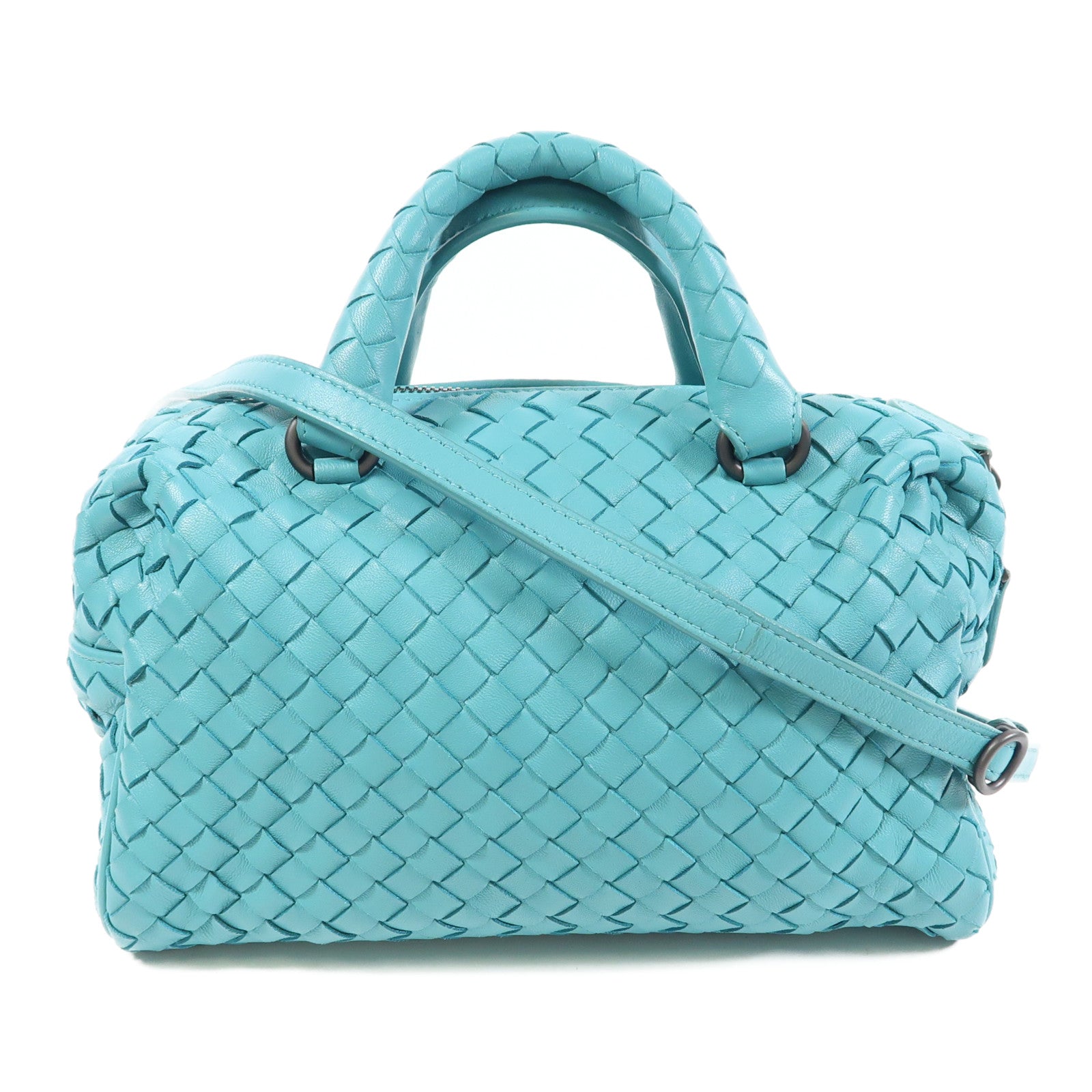 BOTTEGA VENETA 牛皮皮革2 Way Shoulder黑扣手挽肩背兩用袋