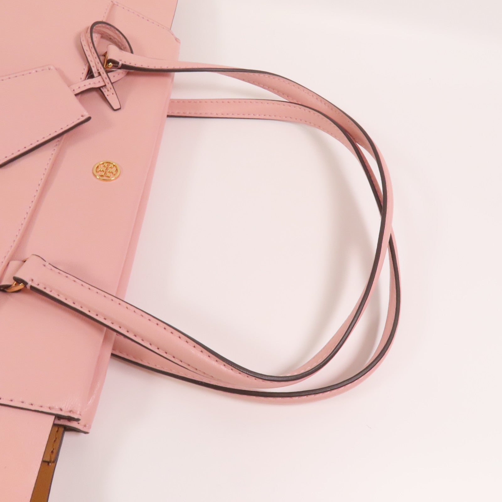 Tory Burch 牛皮皮革Tote Bag金扣肩背袋