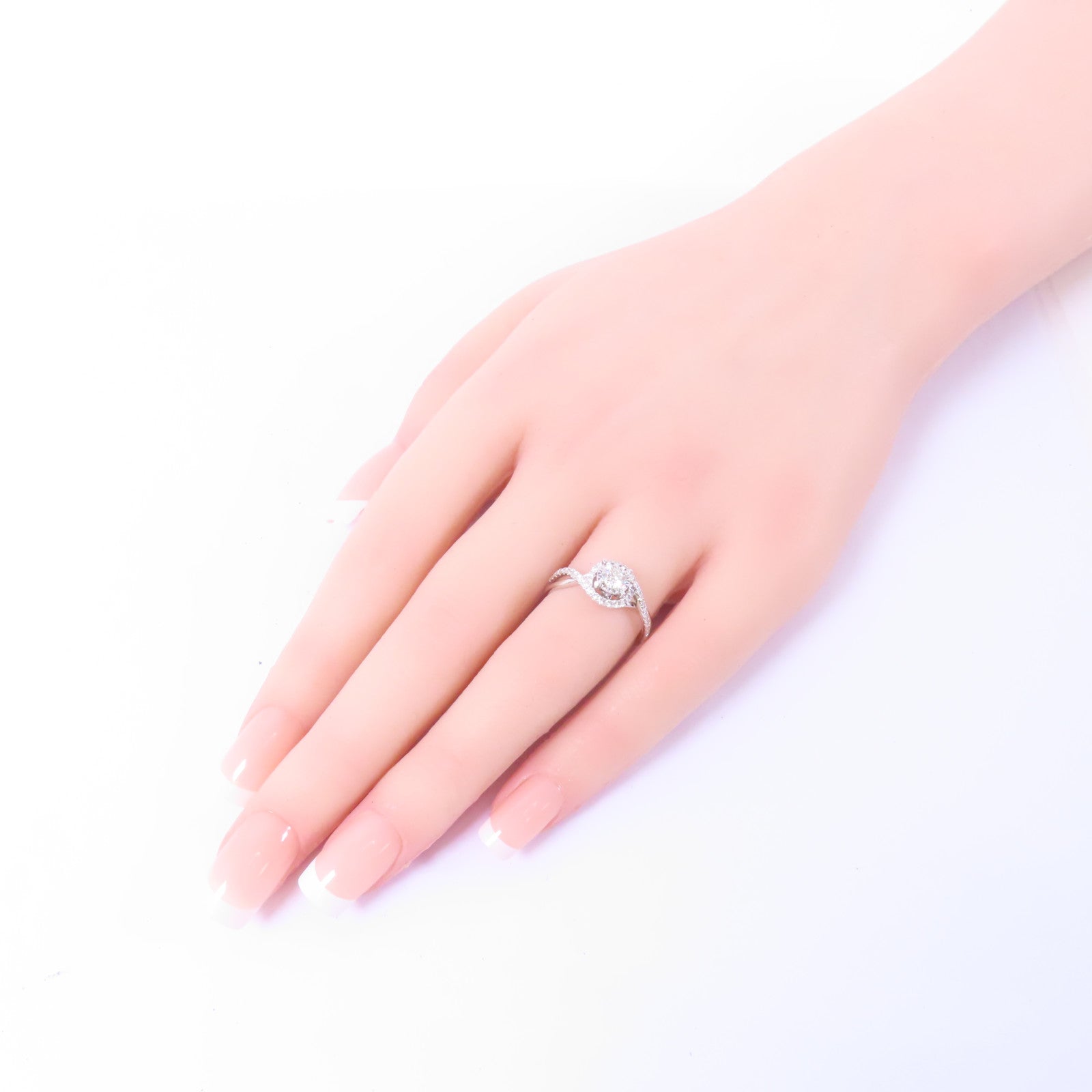 JEWELRY 18K白金Diamond Ring 0.31ct/0.242ct鑽石戒指US#6.5