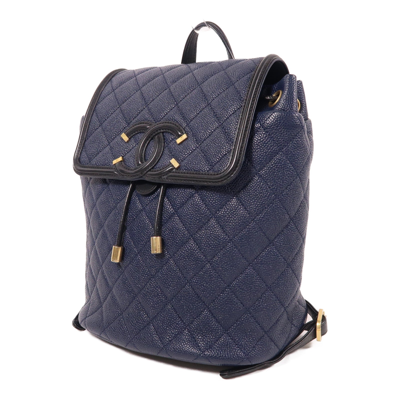 CHANEL【激減優惠】 牛皮皮革Backpack金扣背包