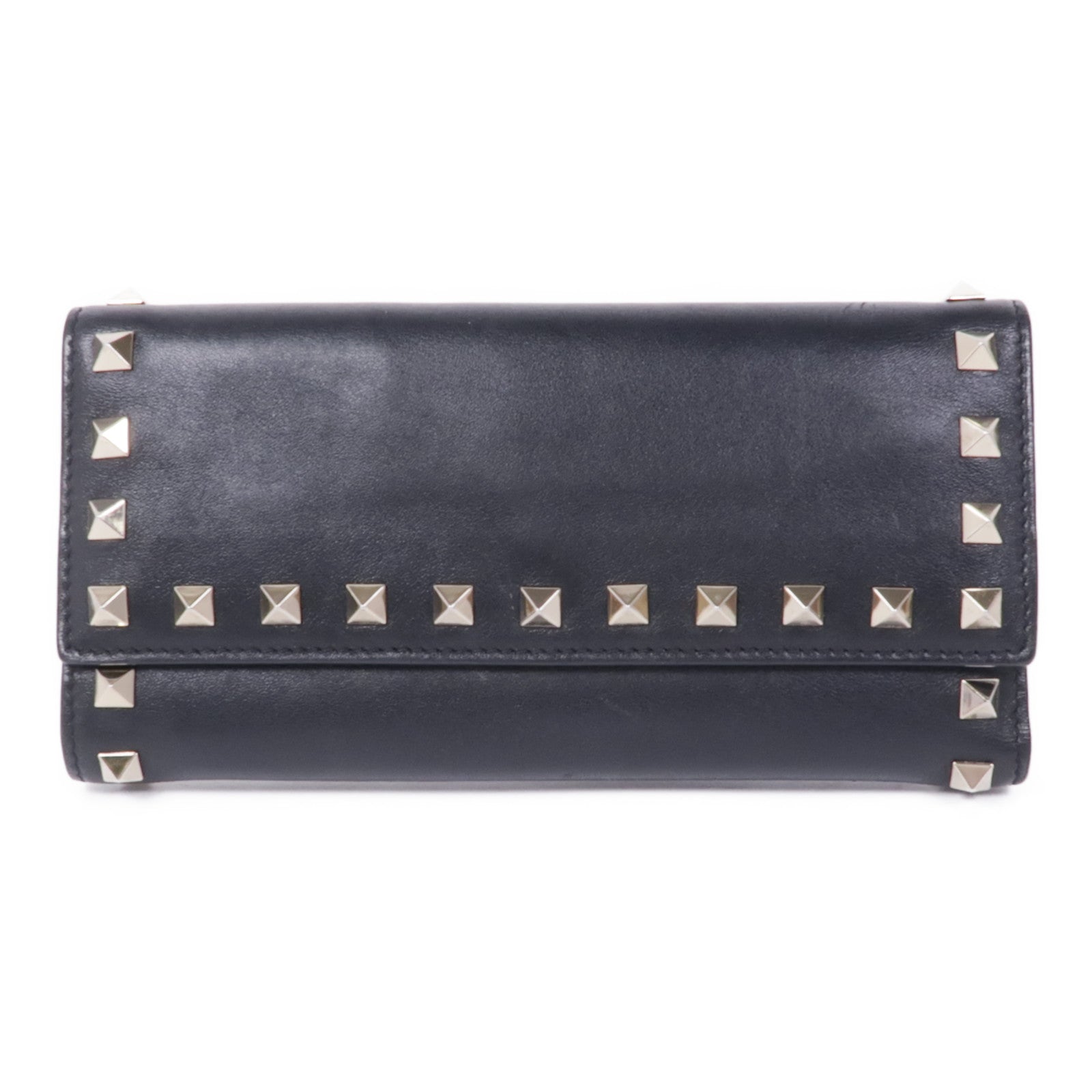 Valentino 【激減優惠】羊皮皮革Long Wallet金扣長錢包