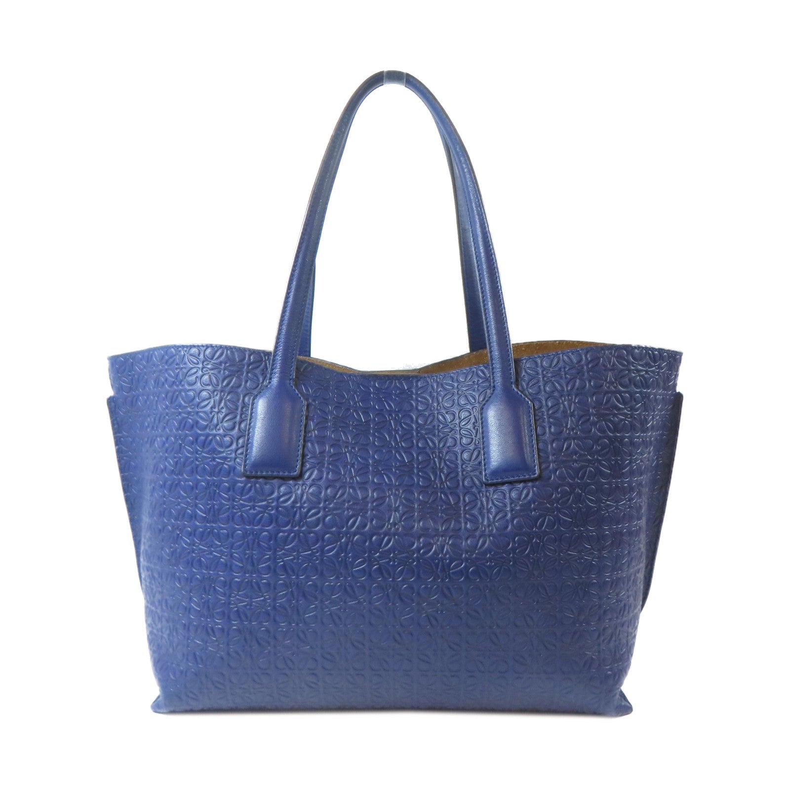 LOEWE 牛皮皮革Tote Bag手挽袋藍色
