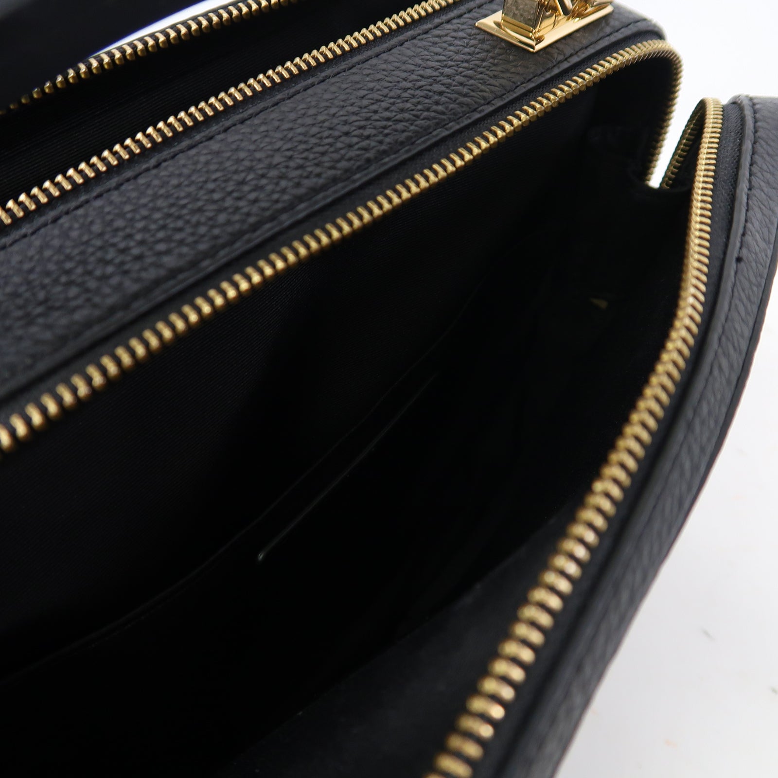 MARC JACOBS 牛皮皮革The Box 23金扣手挽肩背兩用袋黑色